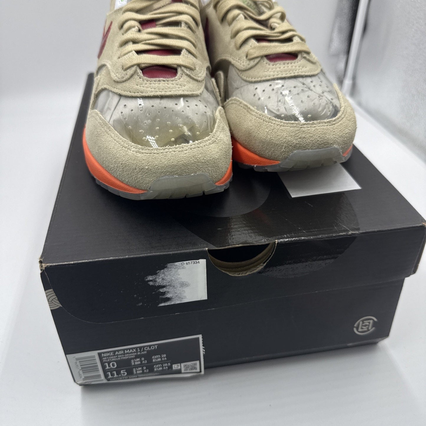 Size 10 - Nike CLOT x Air Max 1 2021 Kiss of Death