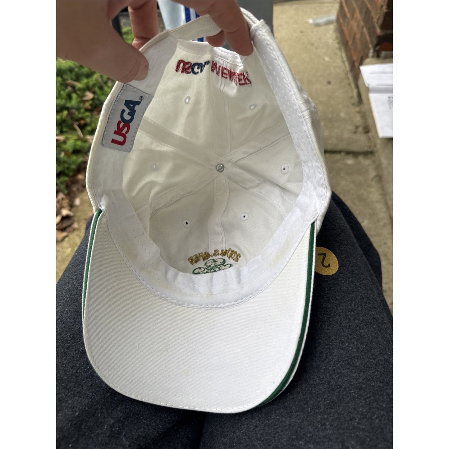 2017 US Open Erin Hills USGA Golf Hat White Baseball Cap Shamrock