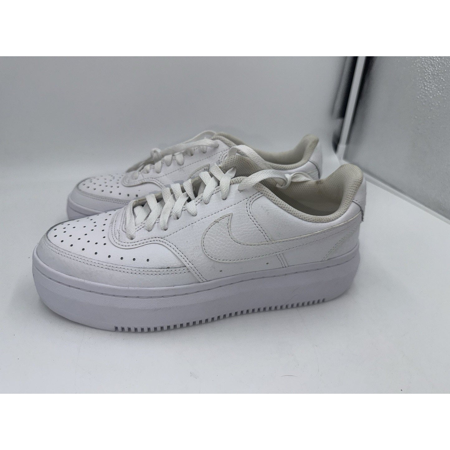 Size 10.5 - Nike Court Vision Alta Triple White W