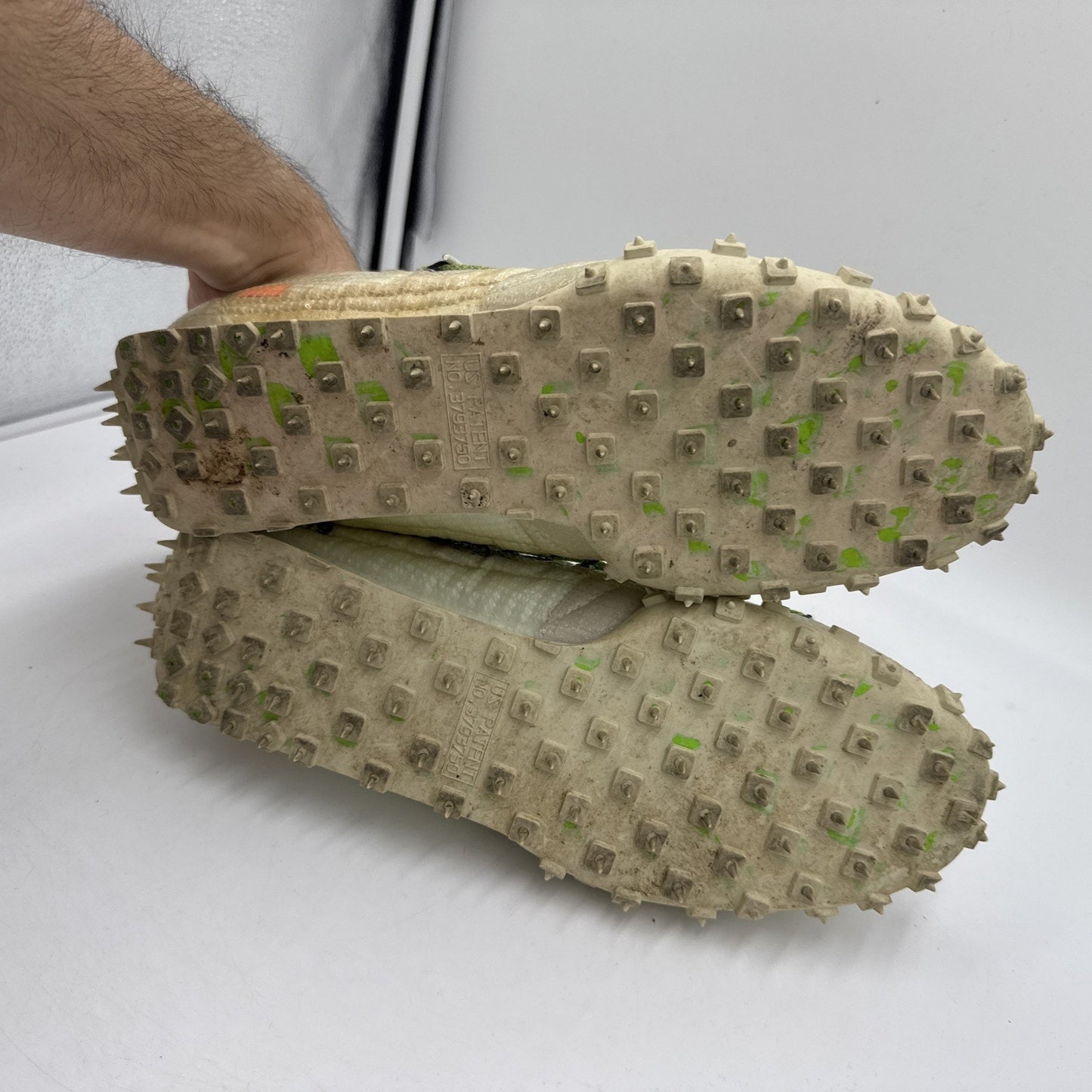 Size 14.5 - Nike Off-White x Waffle Racer Electric Green W