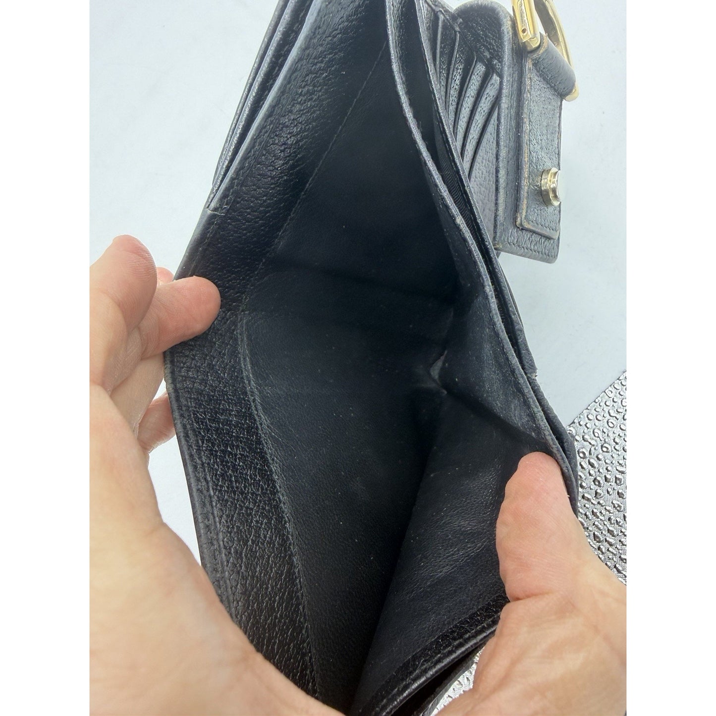 GUCCI Gucci / 2 fold wallet / leather / black / black / men's / 141411 486184