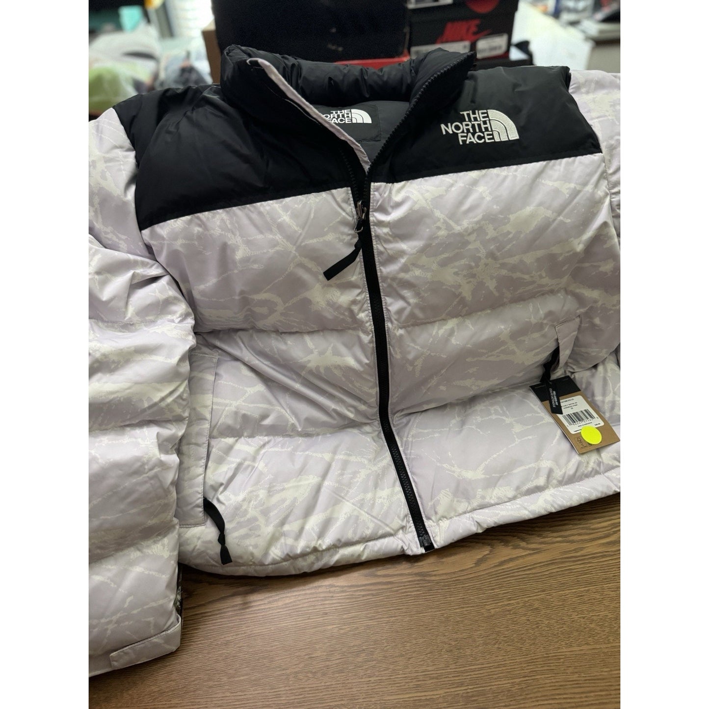 The North Face 1996 Retro Nuptse Print Quilted Down Jacket Women's/Plus 2X/Lilac
