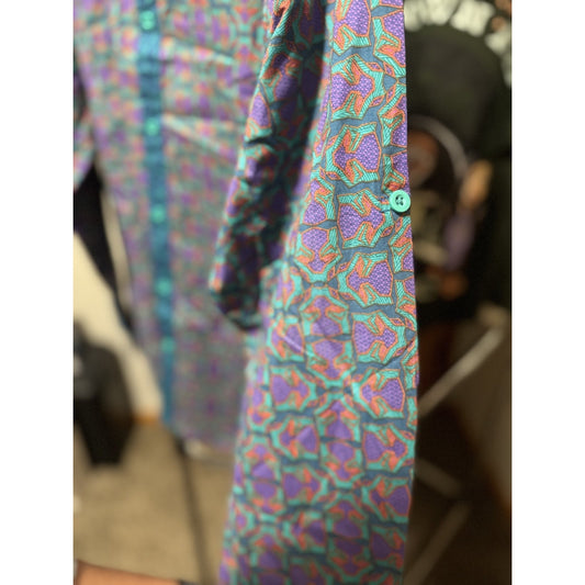 *NEW W/ TAGS* Disney Parks Marvel Black Panther African L.S. Button Down