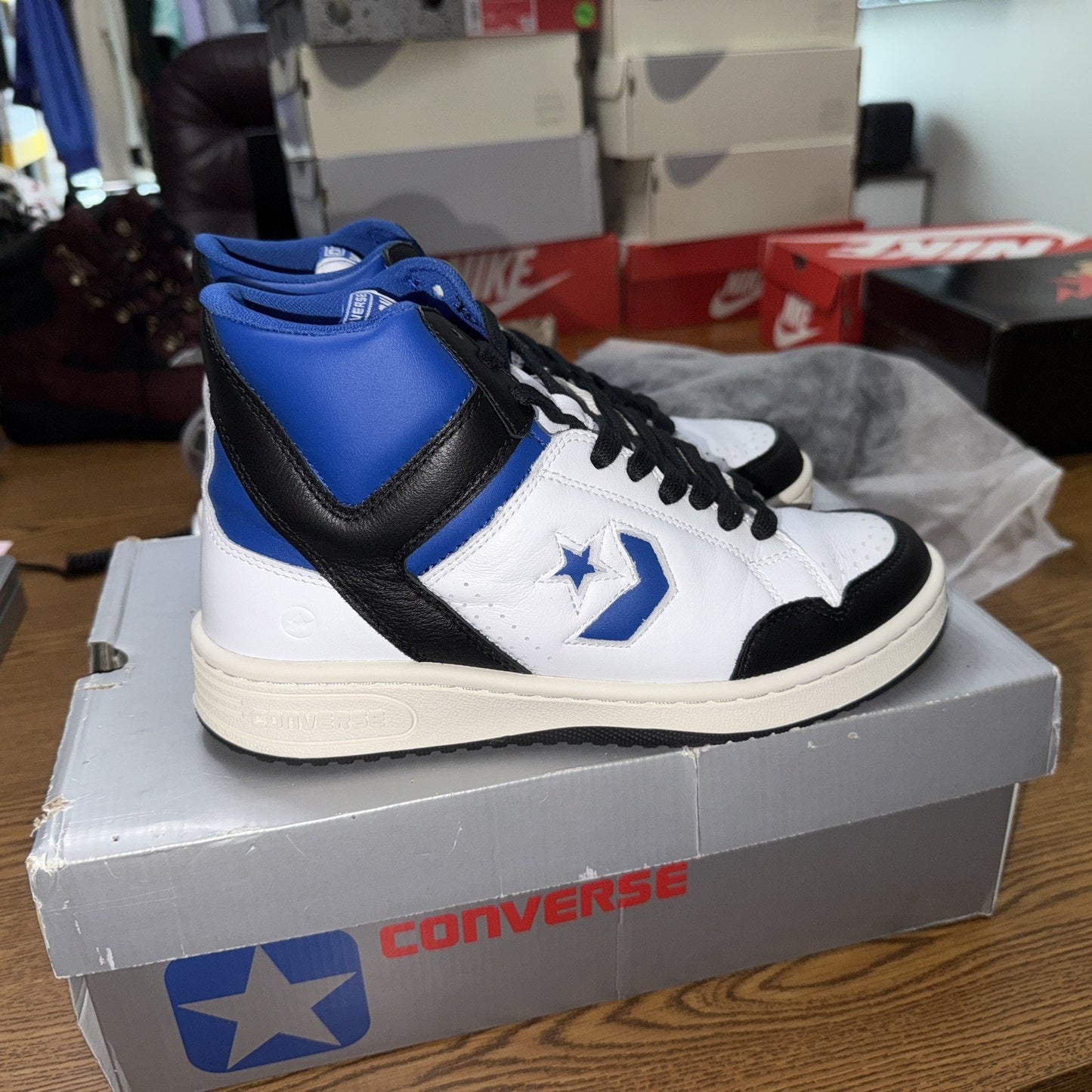 Size 7.5 - Converse Fragment Design x Weapon High Sport Royal