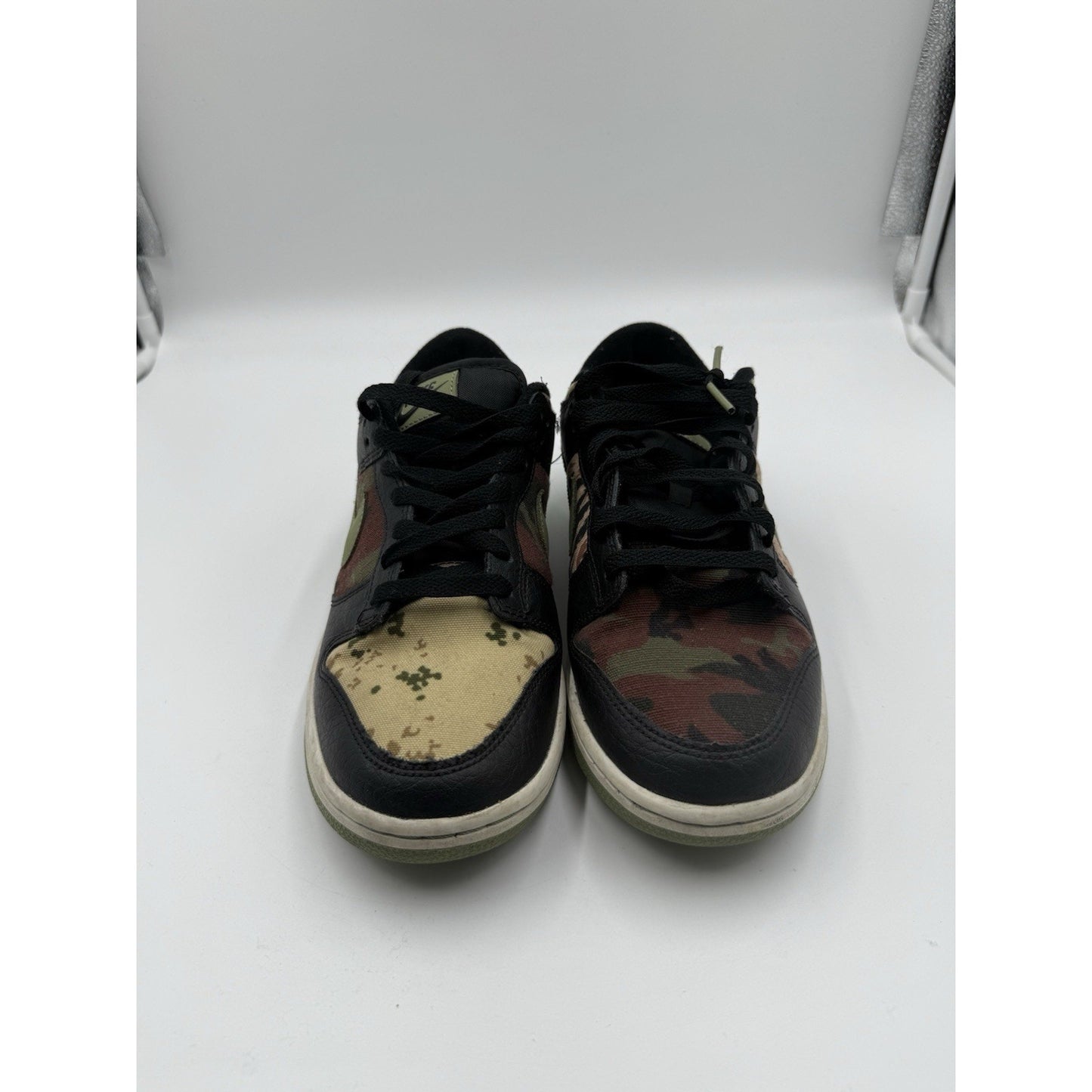Size 8 - Nike Dunk SE Low Black Multi-Camo