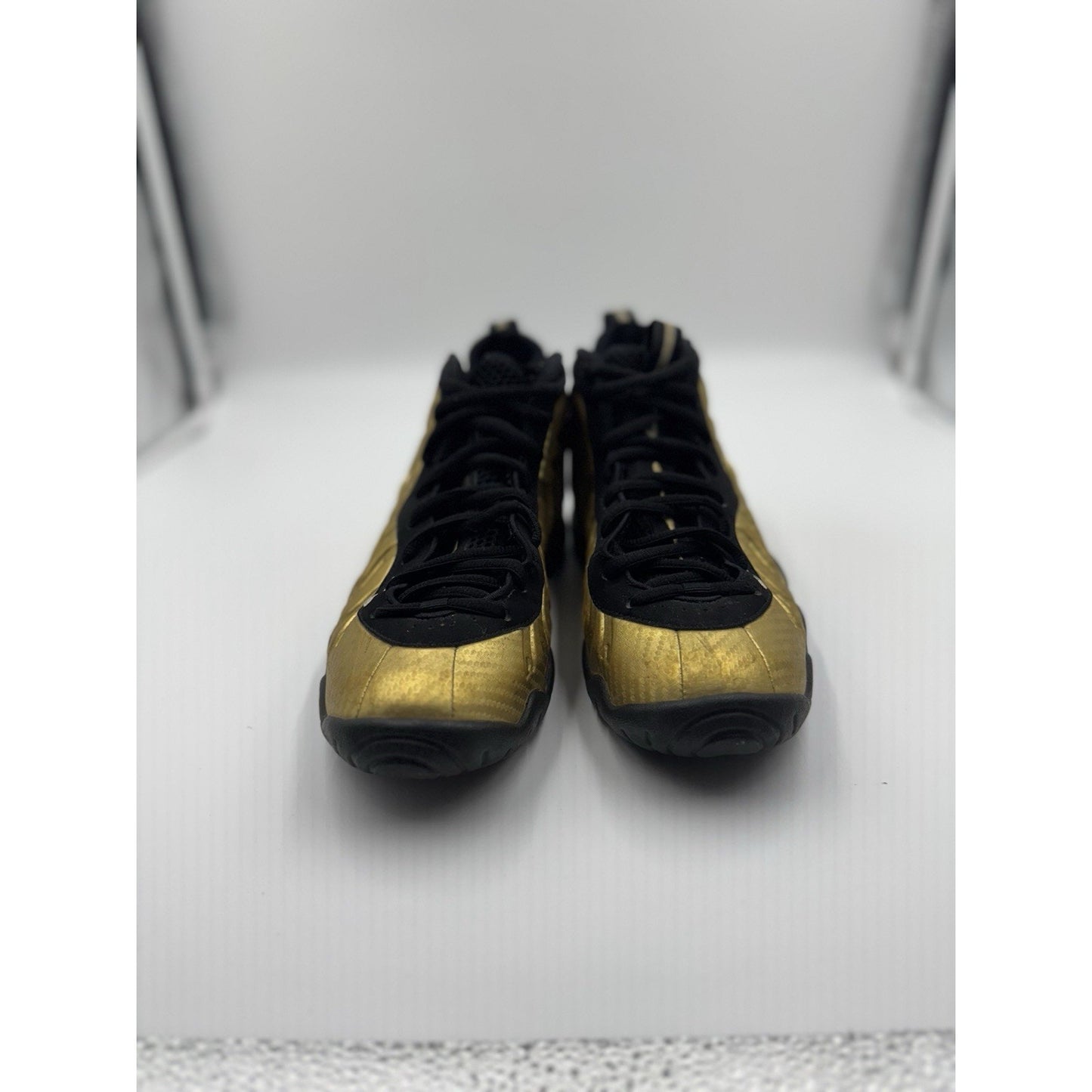 Size 5.5 (GS) - Nike Little Posite Pro Mid Metallic Gold Very Rare