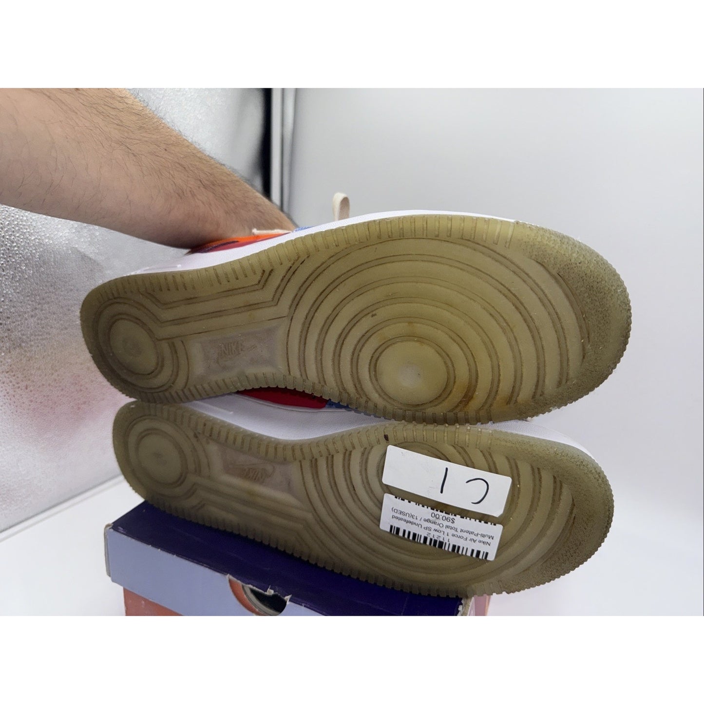 Size 13 - Nike Undefeated x Air Force 1 Low Total Orange Rare Size BS820