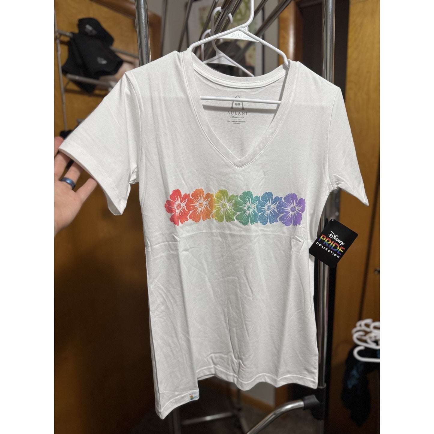 Disney Parks Aluani Pride Collection Rainbow Tee Size M