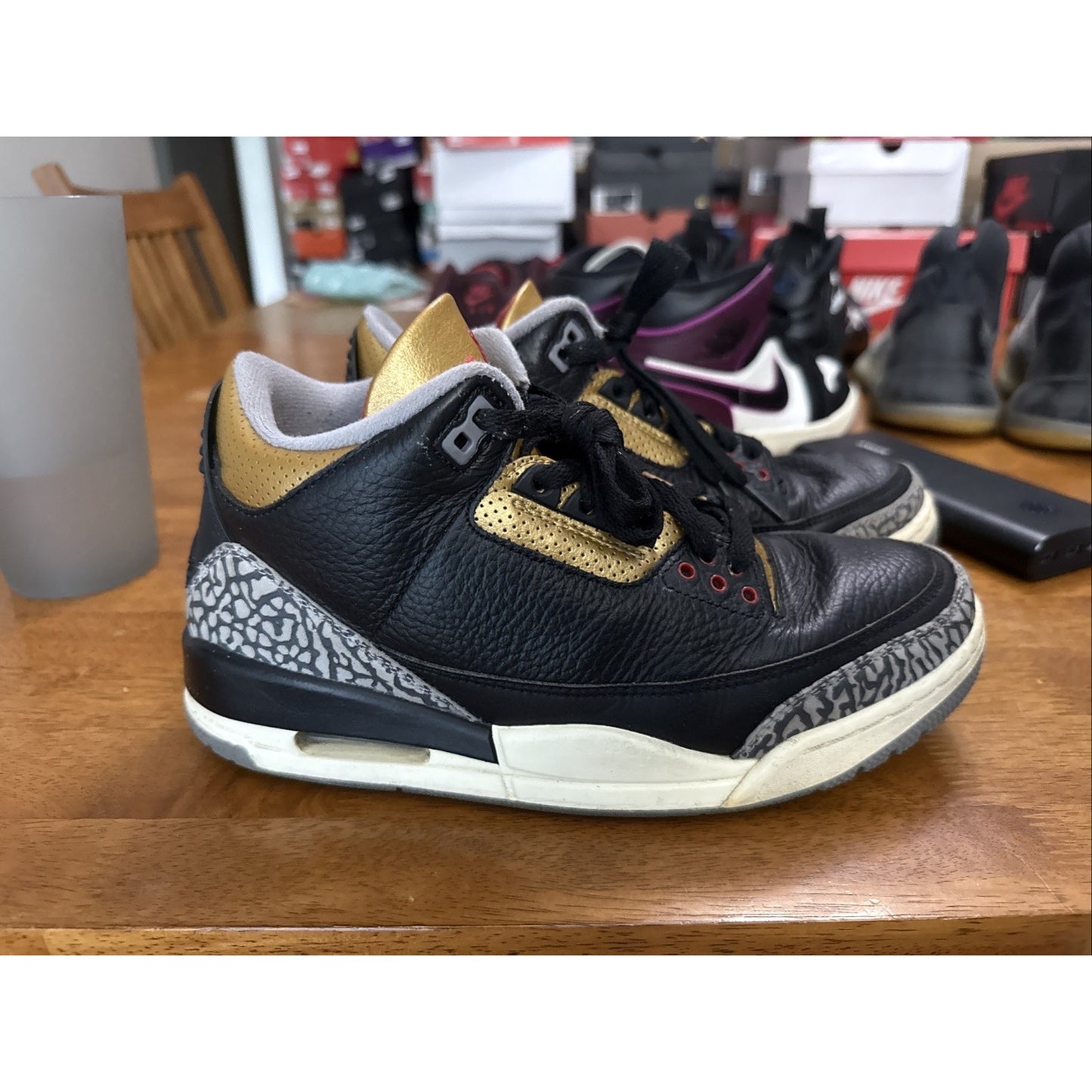 Size 9 - Jordan 3 Retro Mid Black Gold W NBS106