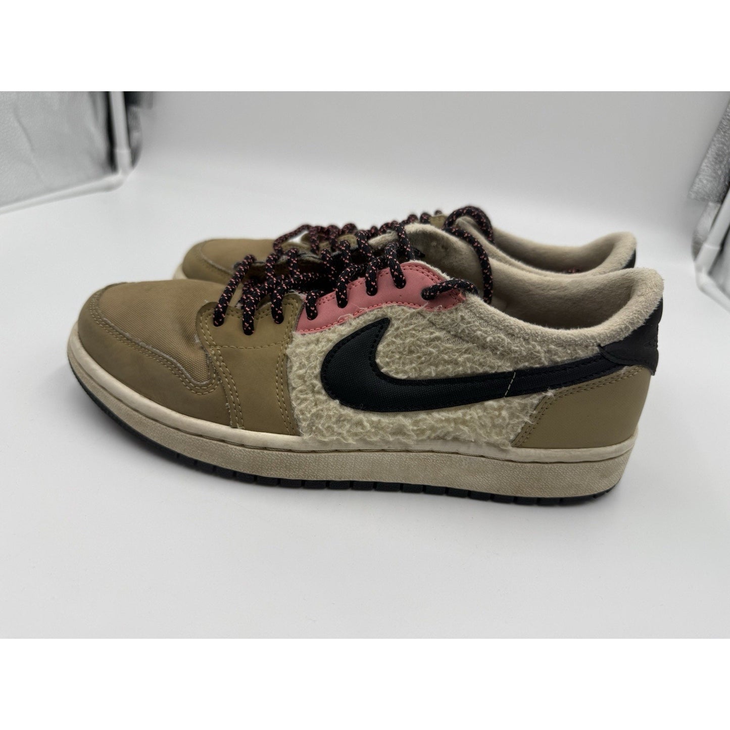 Size 8 - Air Jordan 1 Retro Fleece Low Parachute Beige W