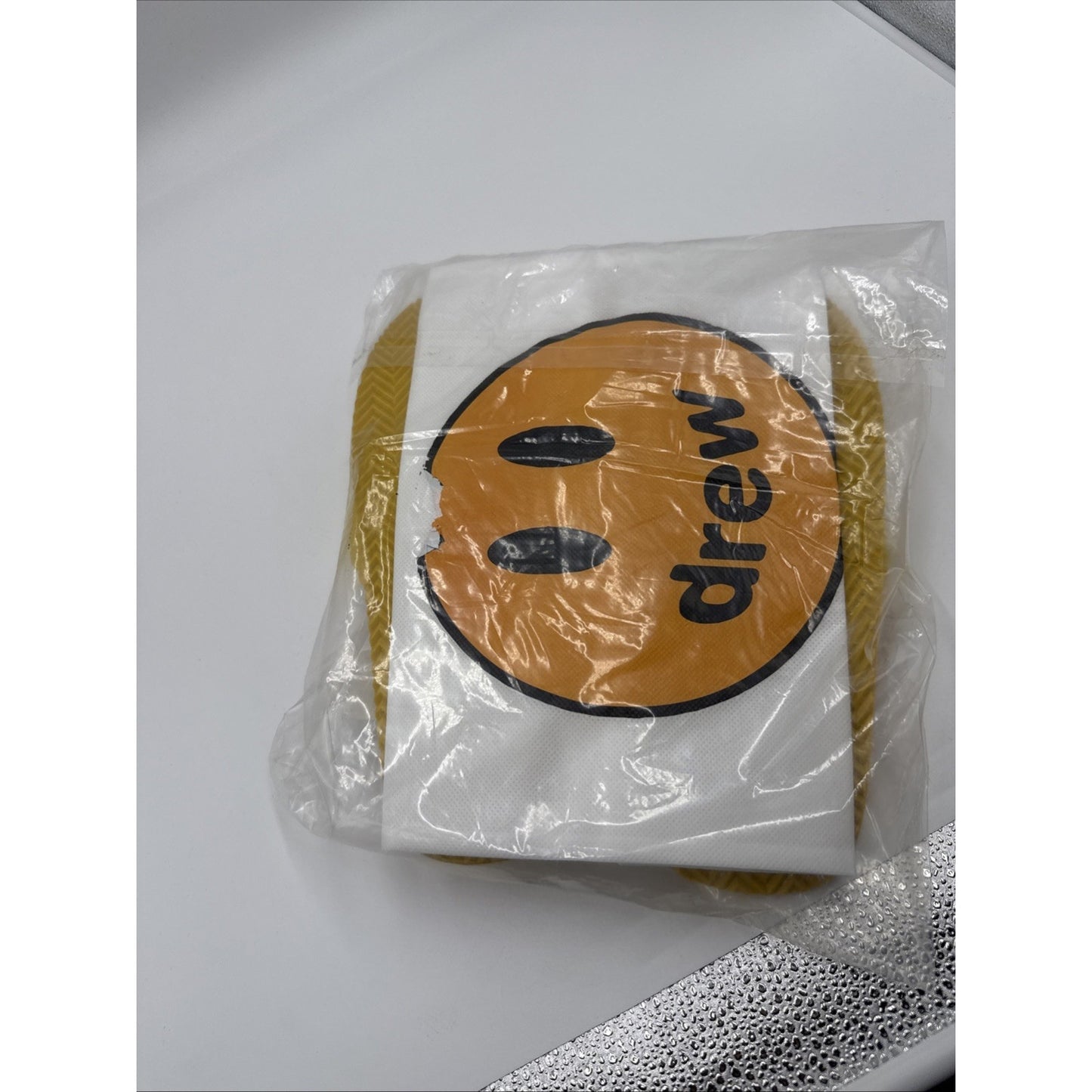 Drew House Mascot Slippers “Golden Yellow” - Size S/M justin bieber