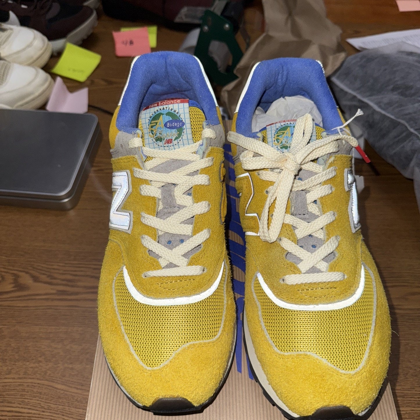 Size 11.5 New Balance x Bodega 574 Legacy Arrival Yellow