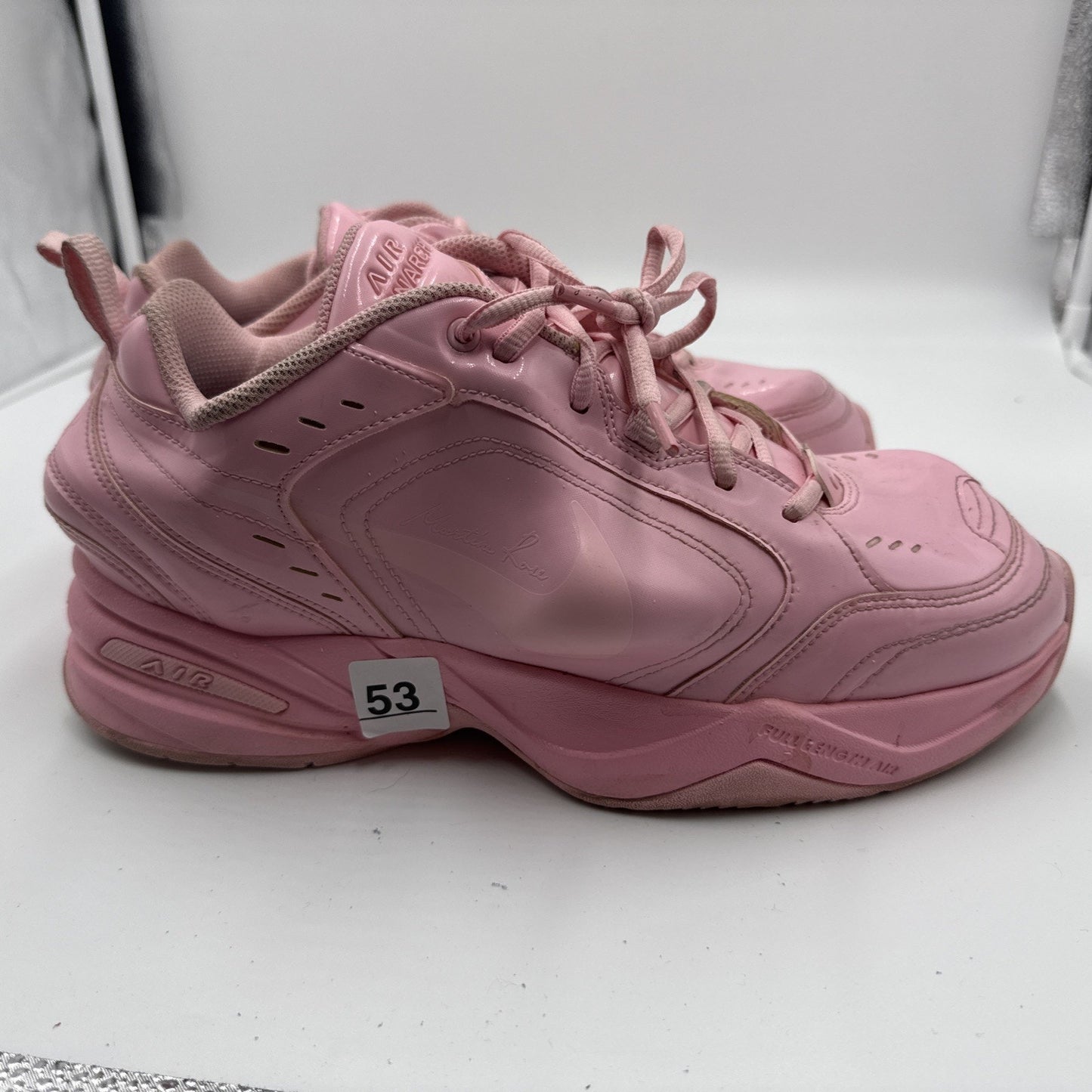 Size 10 - Nike Martine Rose x Air Monarch IV Soft Pink