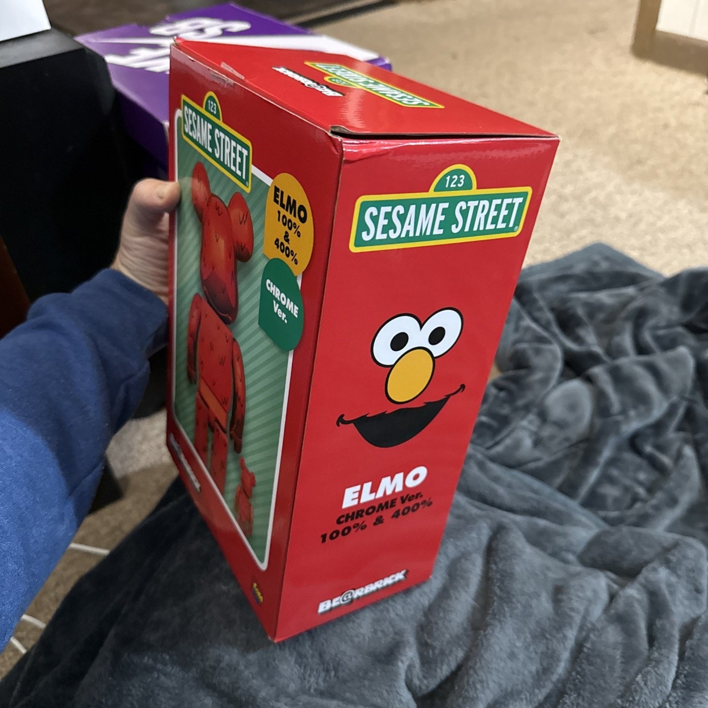 MEDICOM TOY BE@RBRICK ELMO CHROME Ver. 100% & 400% SESAME STREET Used