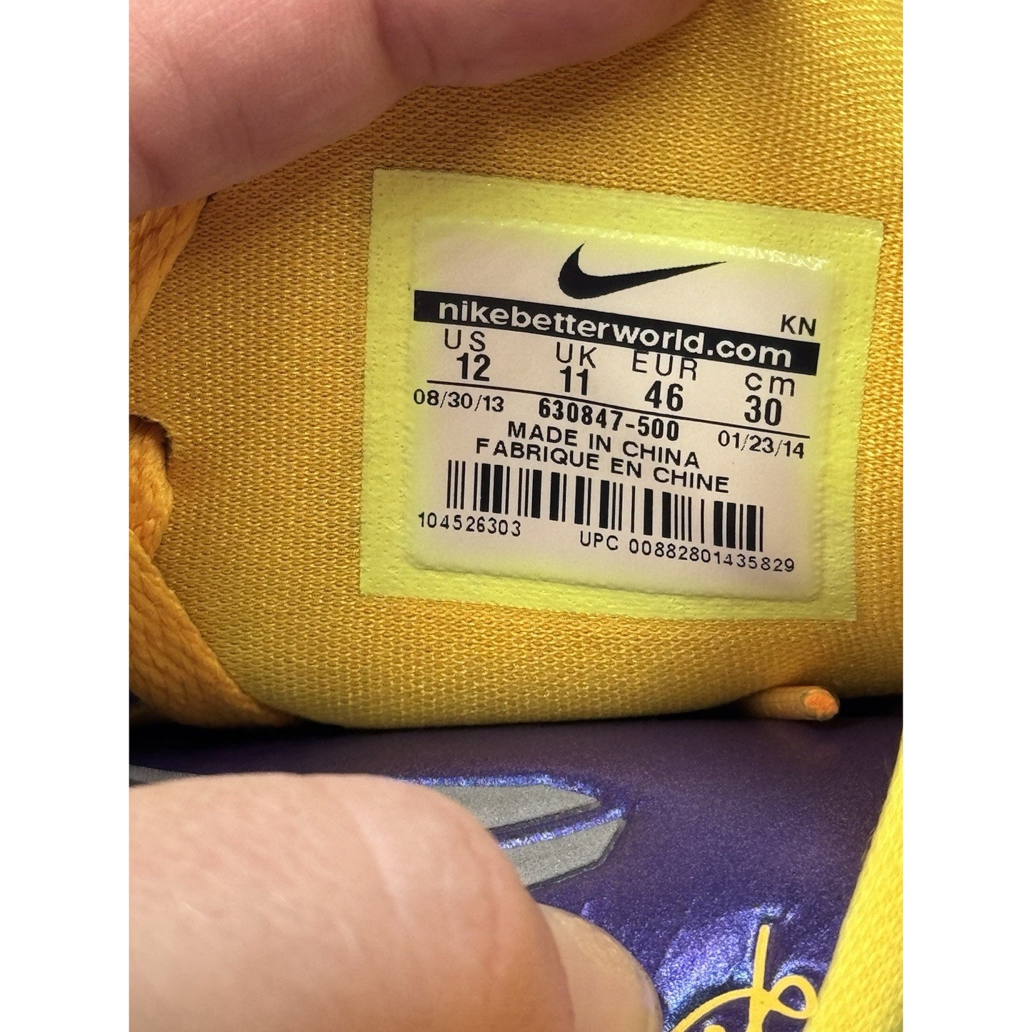 Size 12 - Nike Kobe 9 Elite Team Showtime NBS252