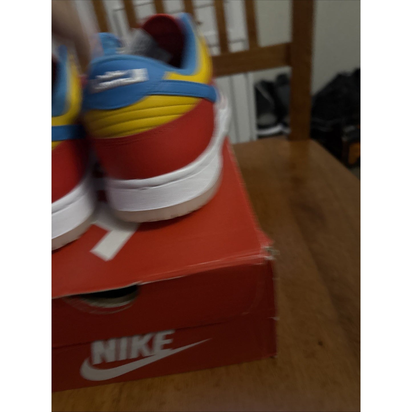 Size 8 - Nike Dunk Low x LeBron James x Fruity Pebbles Red BS110