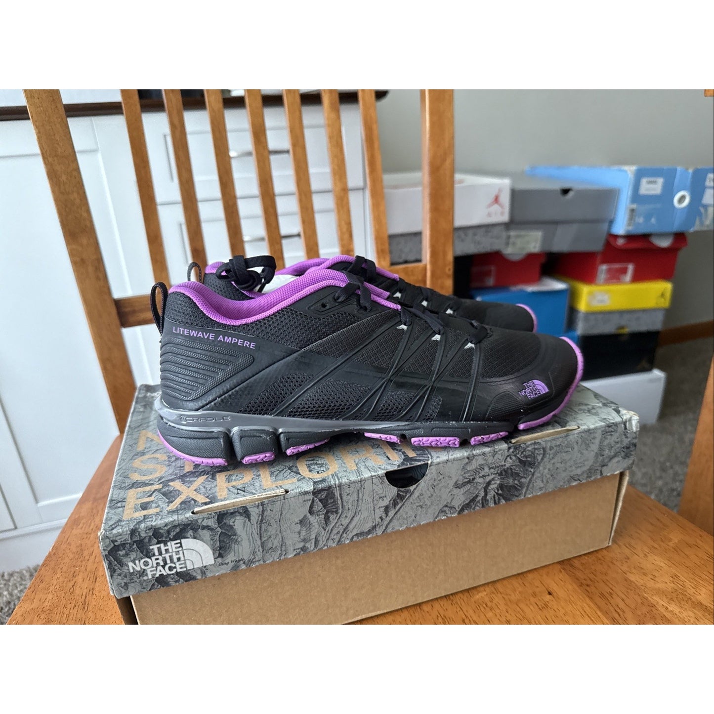 The North Face Litewave Ampere NF00CXU1 Sneakers Women's Size 8.5 Purple BS257