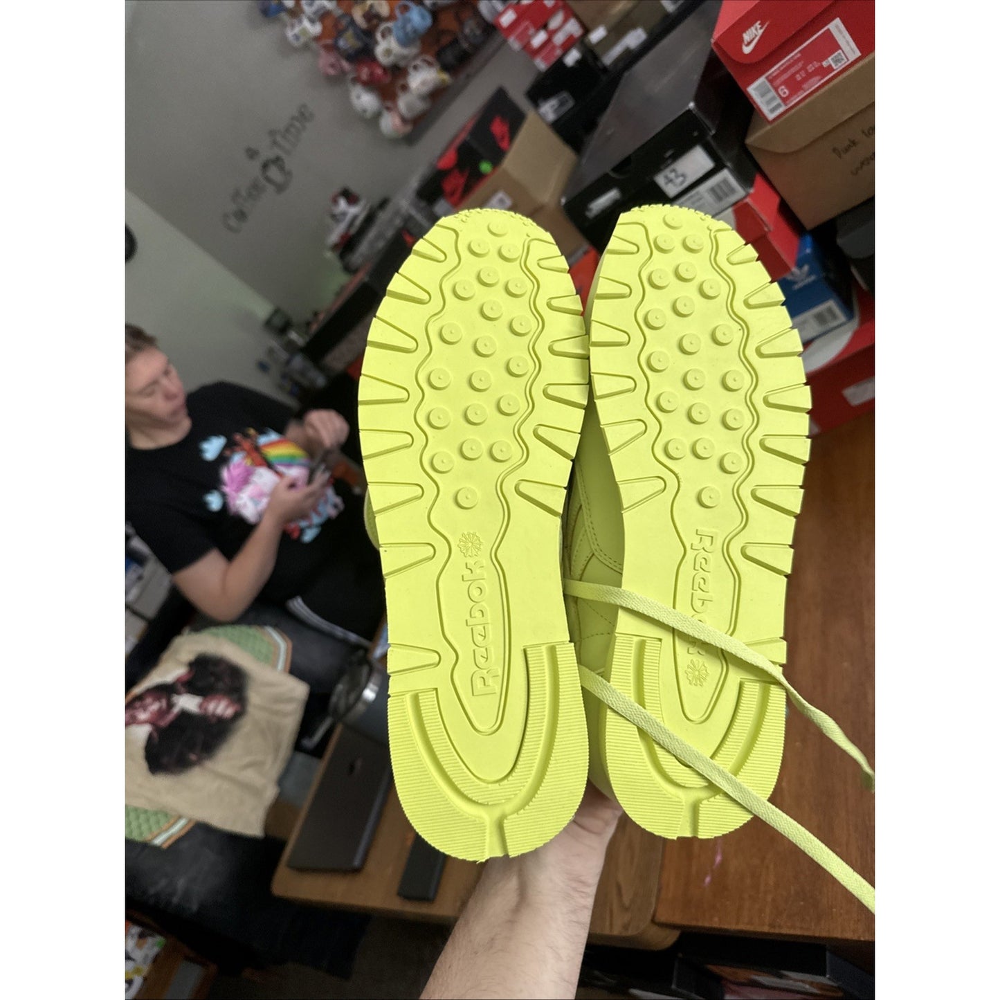 Size 14 - Reebok Eames Office x Classic Leather Eames Elephant - Cool Aloe BS405