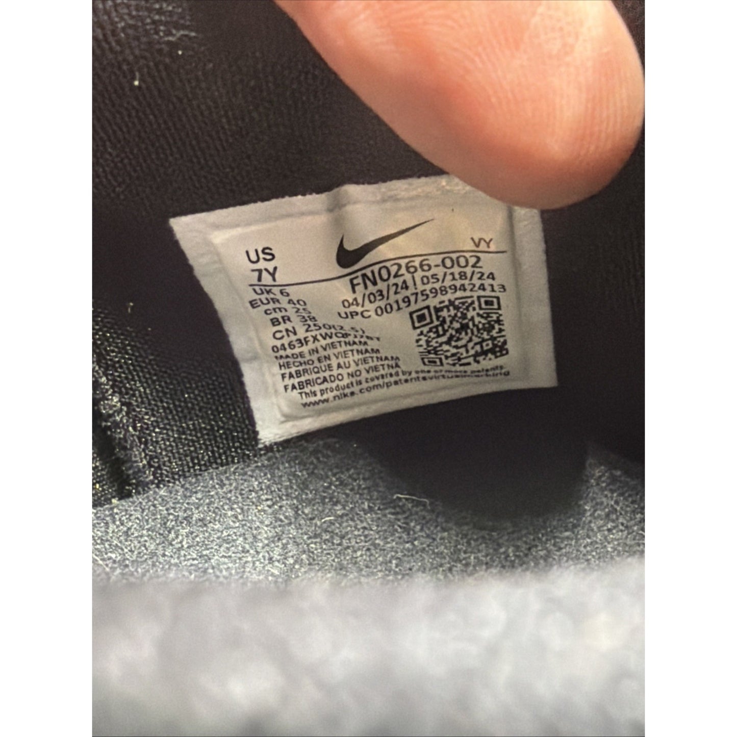 NIKE AIR KOBE 8 (GS) "LAKERS AWAY" 2024 SZ 7Y/ 8.5(W) FN0266-002 Black