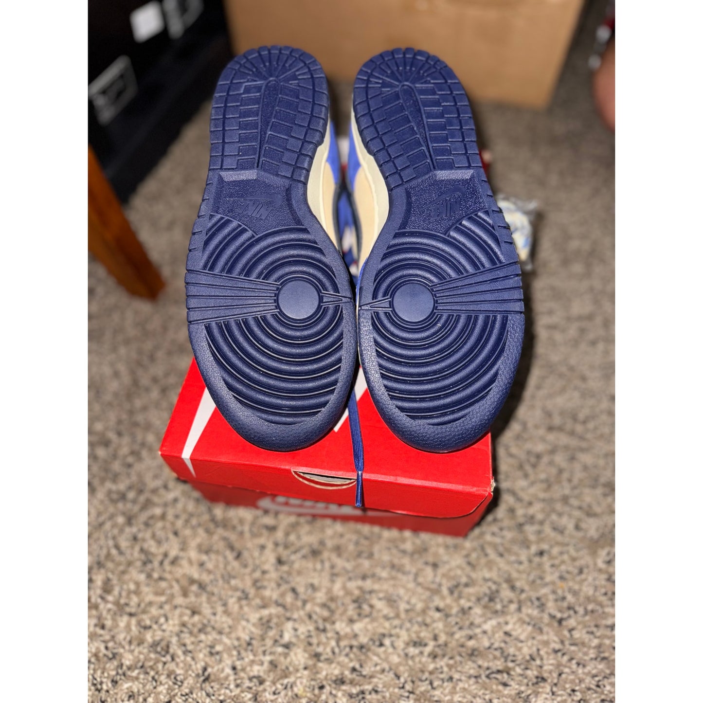 Size 8.5 - Nike Dunk LX Low Blue Suede W BS489