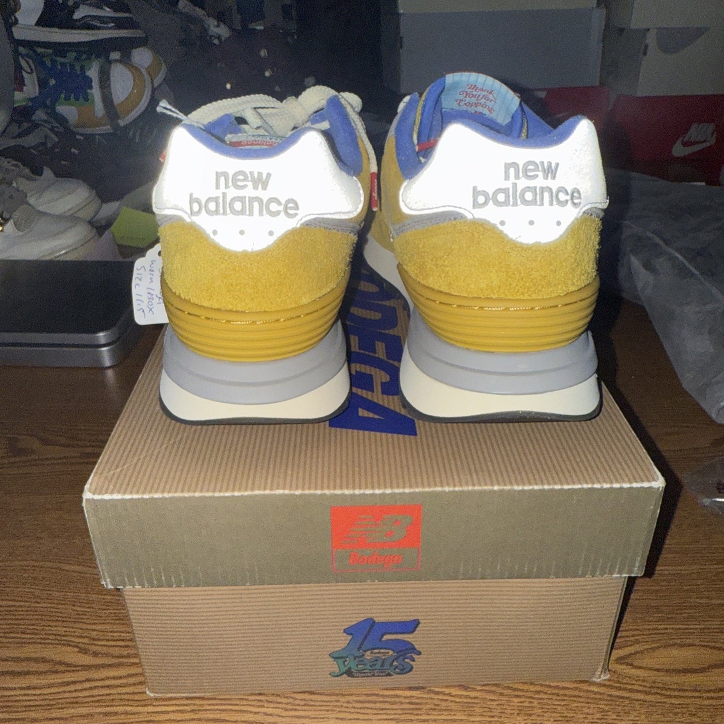Size 11.5 New Balance x Bodega 574 Legacy Arrival Yellow