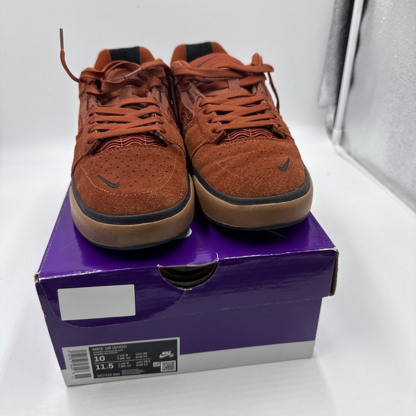 Size 10 - Nike Ishod Wair SB Rugged Orange Mineral Clay