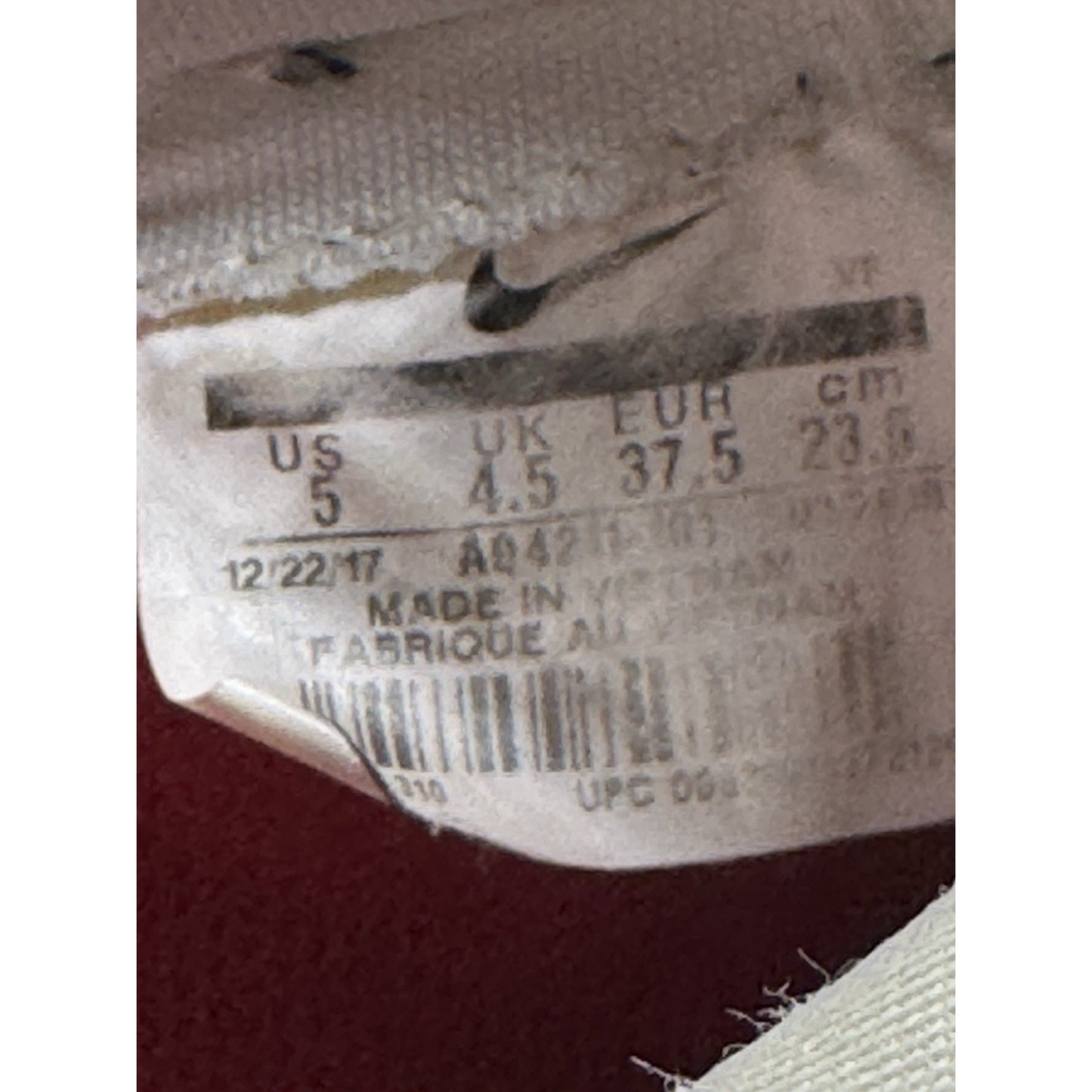Size 5 - Nike Travis Scott x Air Force 1 Sail bs869