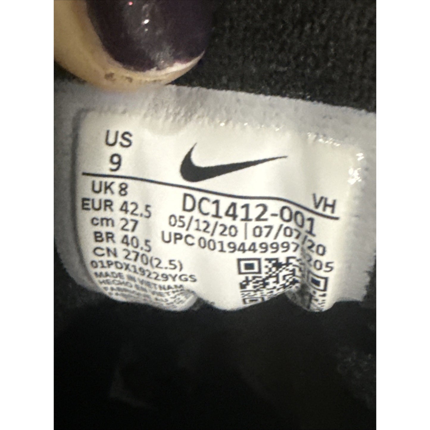 Size 9 - Nike Air Raid OG Black Grey