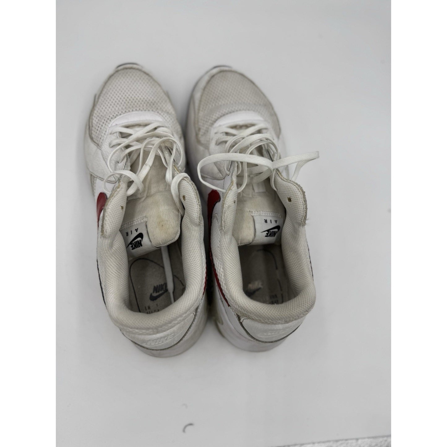 Size 11.5 - Nike Air Max Excee White Custom 49ers Painted On Them