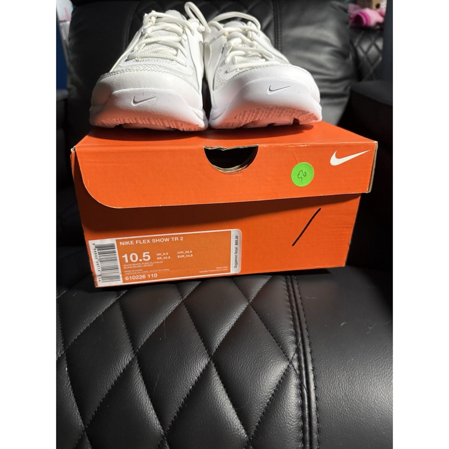 Size 10.5 - Nike Flex Show TR 2 White shoes BS048