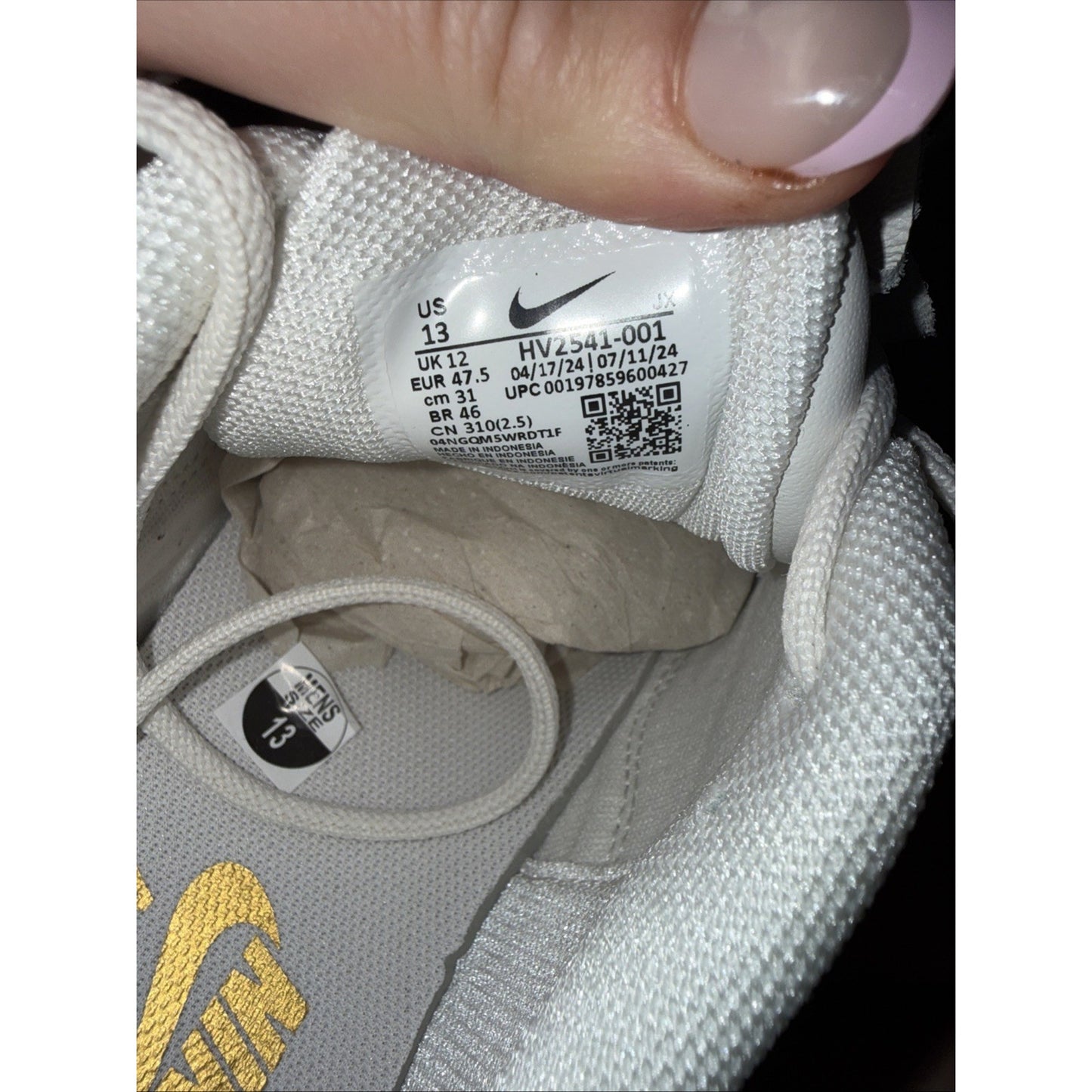 Size 13 - Nike Air Max Plus Tiempo Phantom Metallic Gold