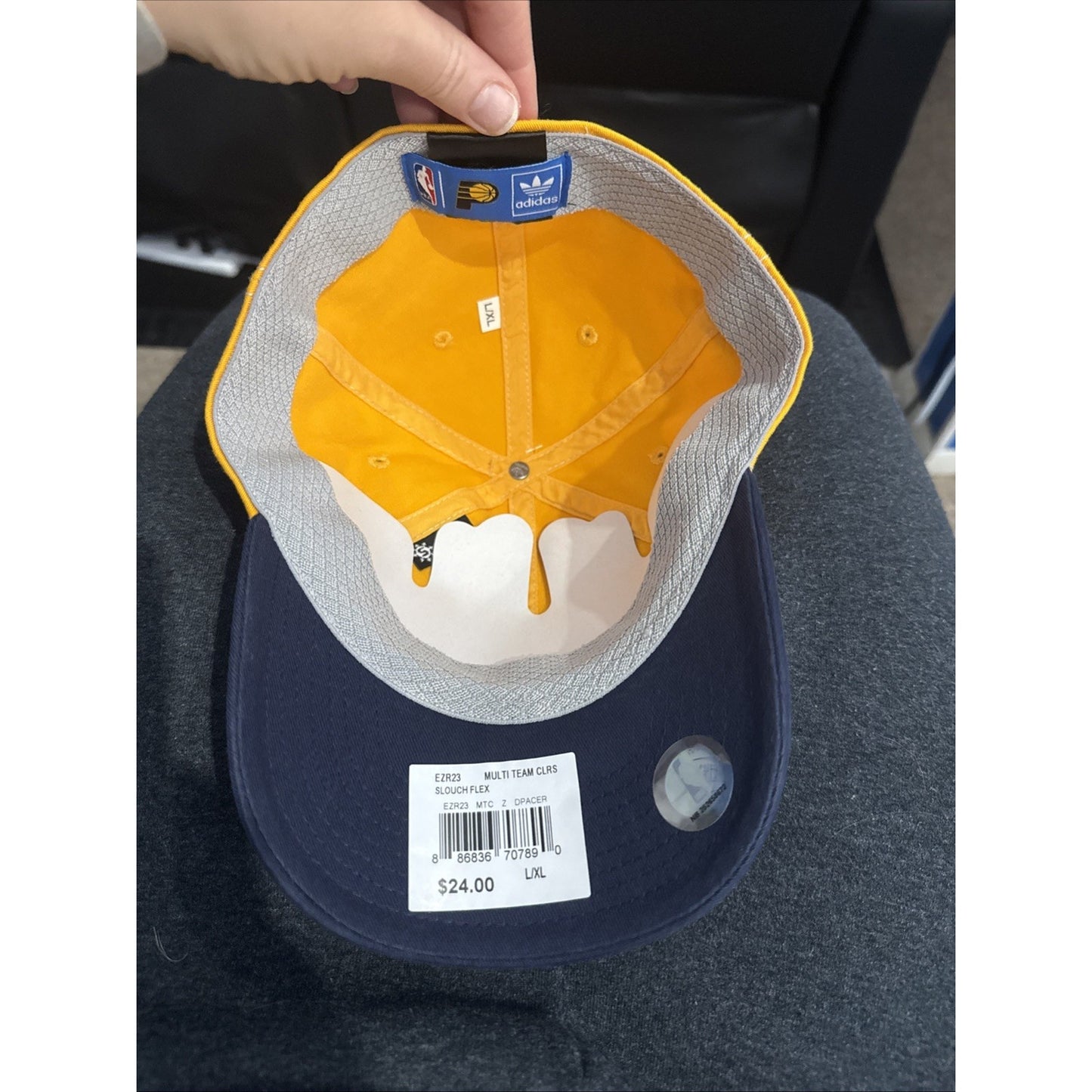 Indiana PACERS Adidas flexfit L/XL cap/hat - NWOT - NBA