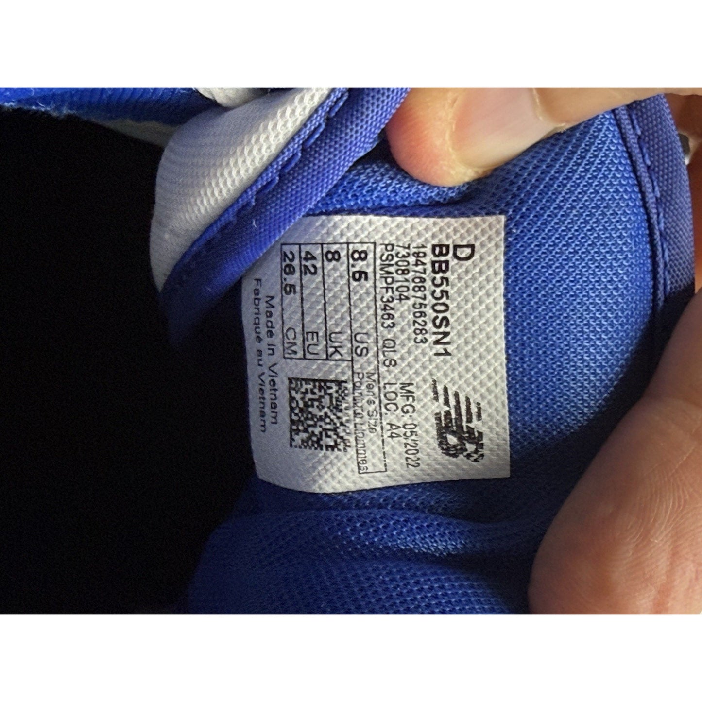 Size 8.5 - New Balance 550 White Team Royal