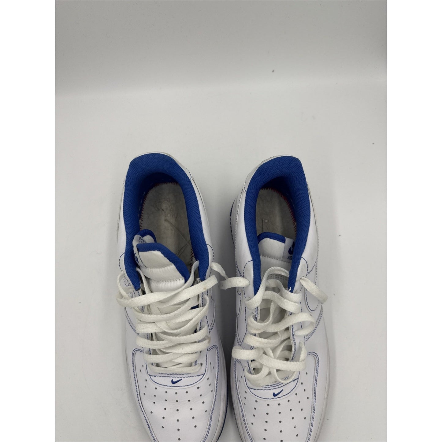 Size 12 - Nike Air Force 1 '07 Contrast Stitch - White Game Royal