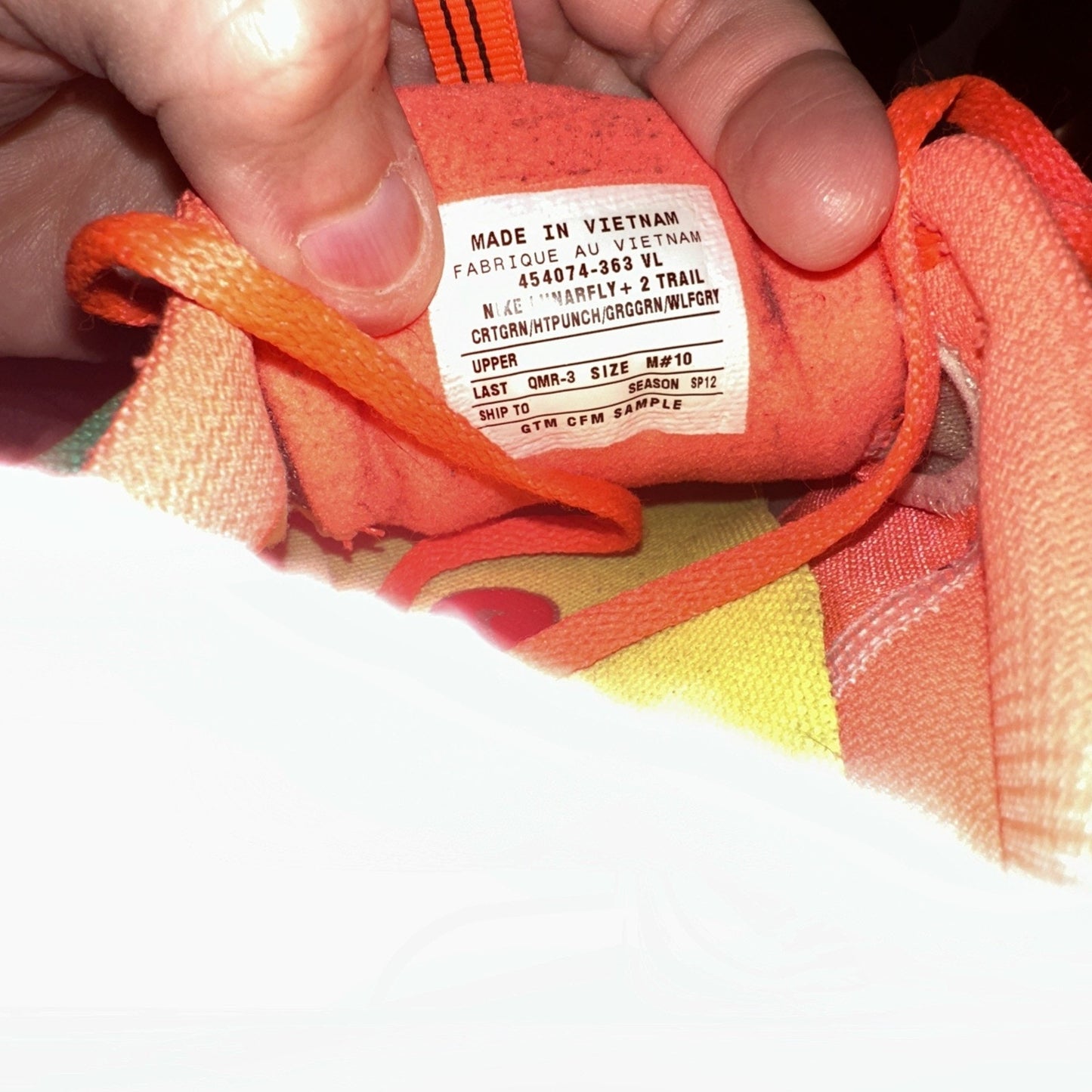 Size 10 Nike Lunarfly + 2 Trails CFM Sample Tagged Watermelon