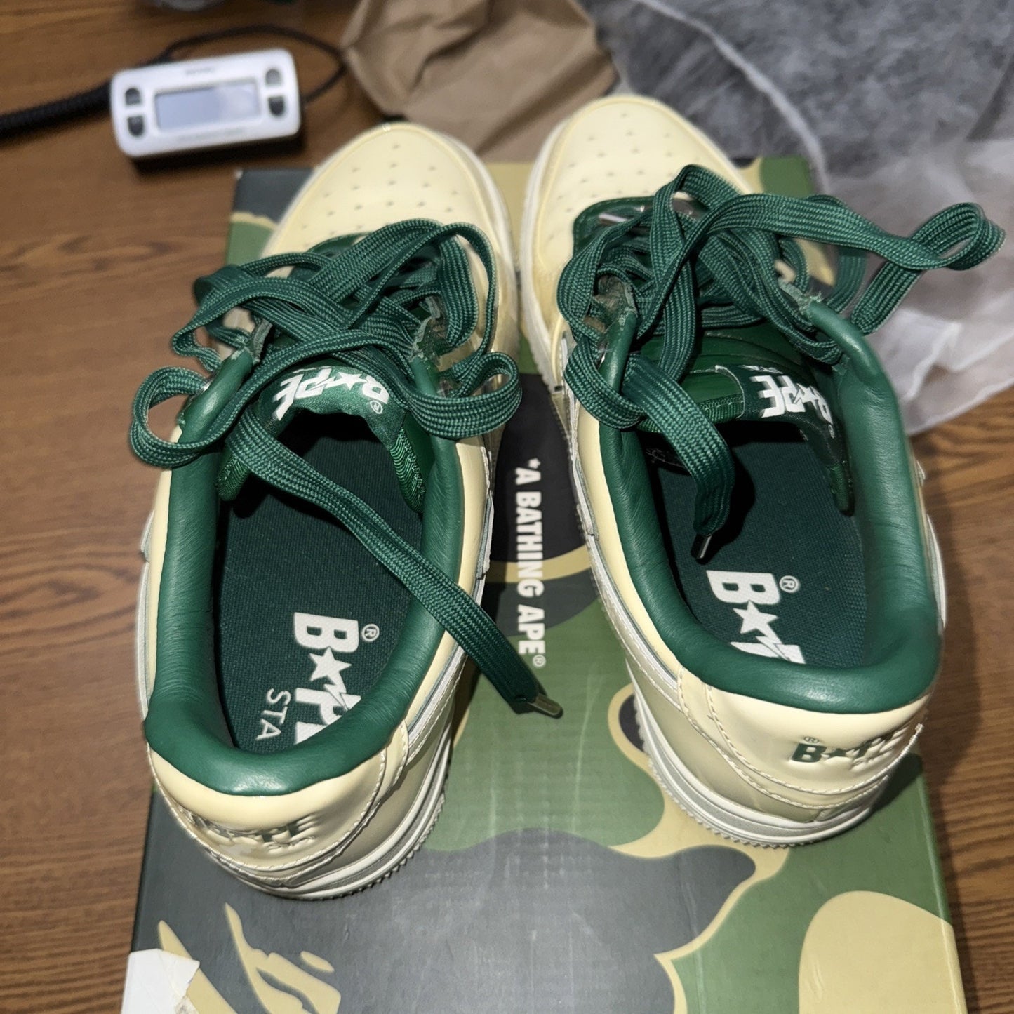 Size 7 A Bathing Ape Bape Green 1j30191017