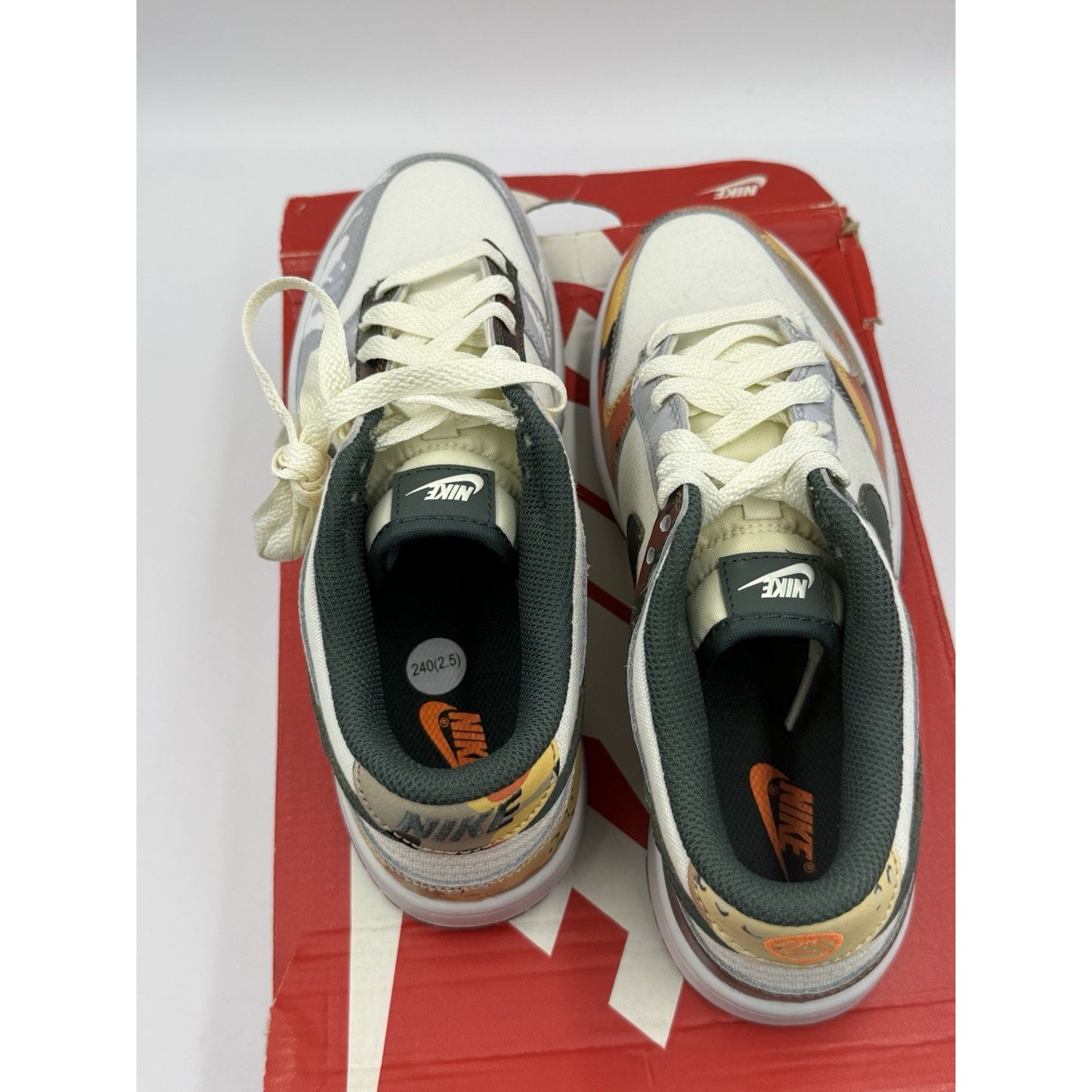 Size 4.5 (GS) - Nike Dunk Low SE Sail Multi-Camo