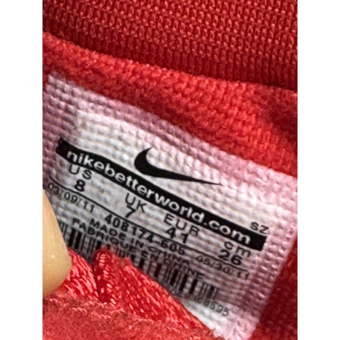 Size 8 Nike Dunk Hi Red 2011 Rare 408174-605