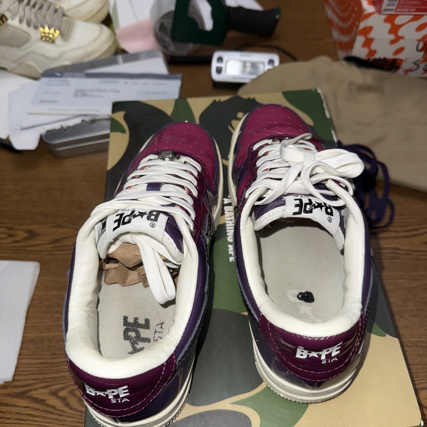 Size 7 Bape Bapesta Low Color Combo Purple Combo 10