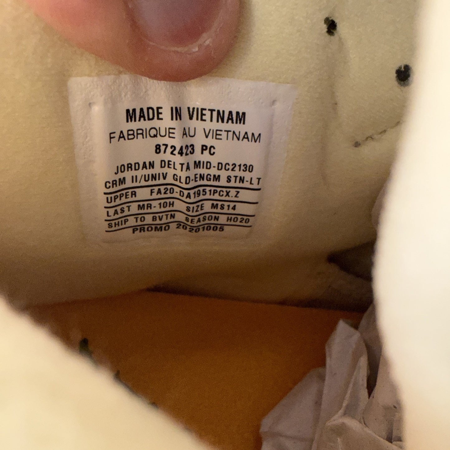 Size 14 UNRELEASED PROMO SAMPLE UNION LA x AIR JORDAN DELTA MID