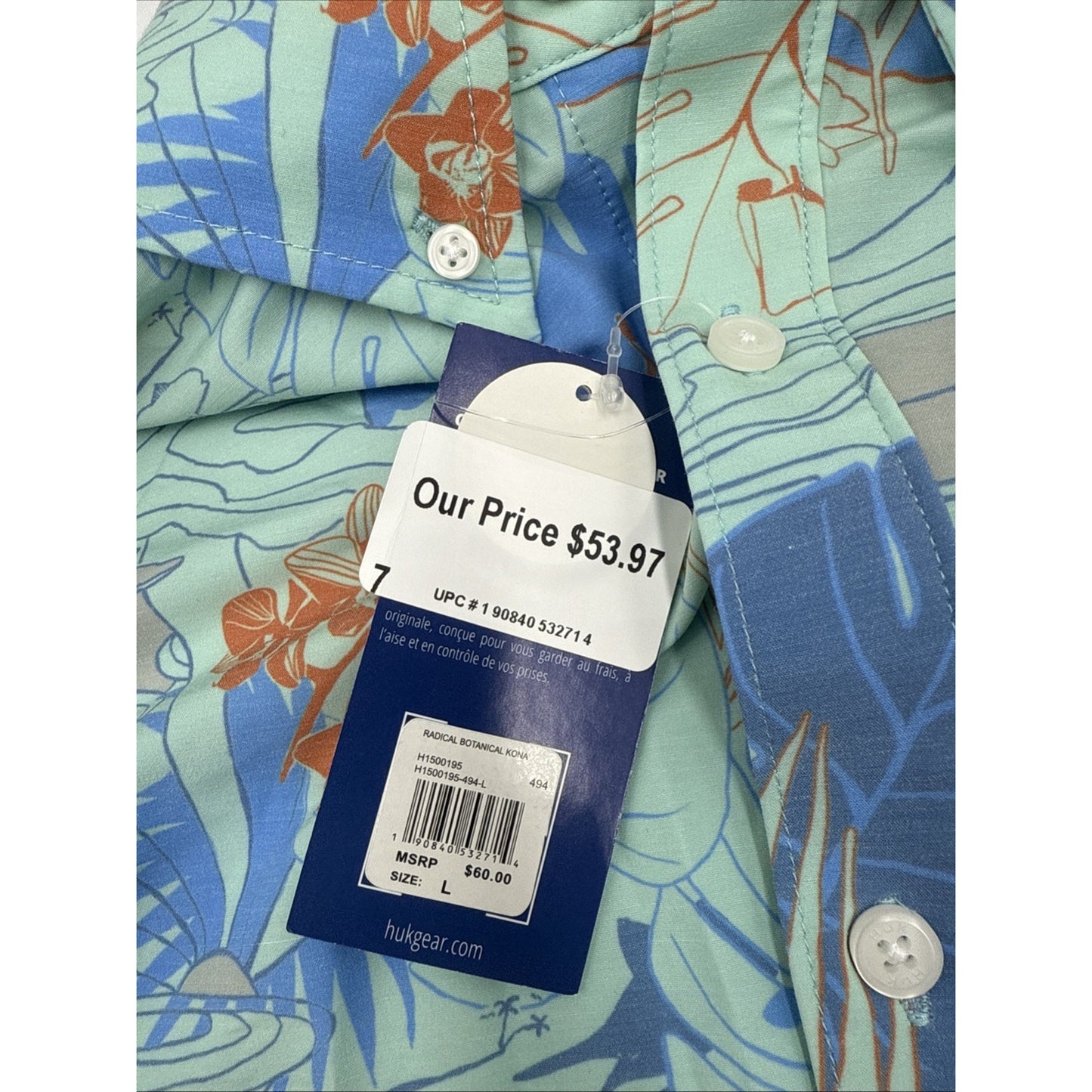 Size Large Men’s Huk Fishing Shirt