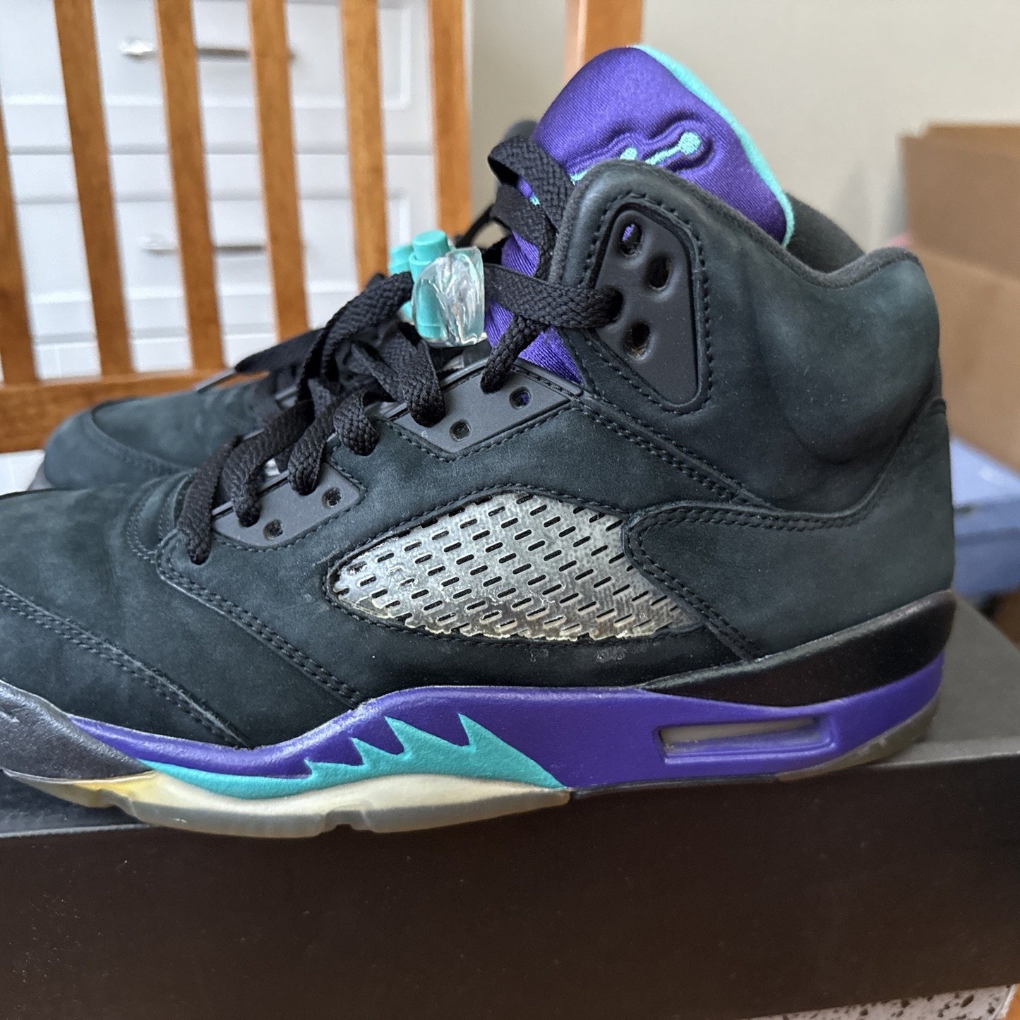 Size 8 - Air Jordan 5 Retro Black Grape BS 220
