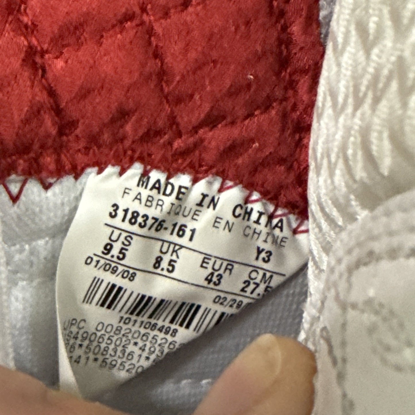 Nike Air Jordan 23 XX3 White Varsity Red 2008 Size 9.5 Sneakers Shoes 318376-161