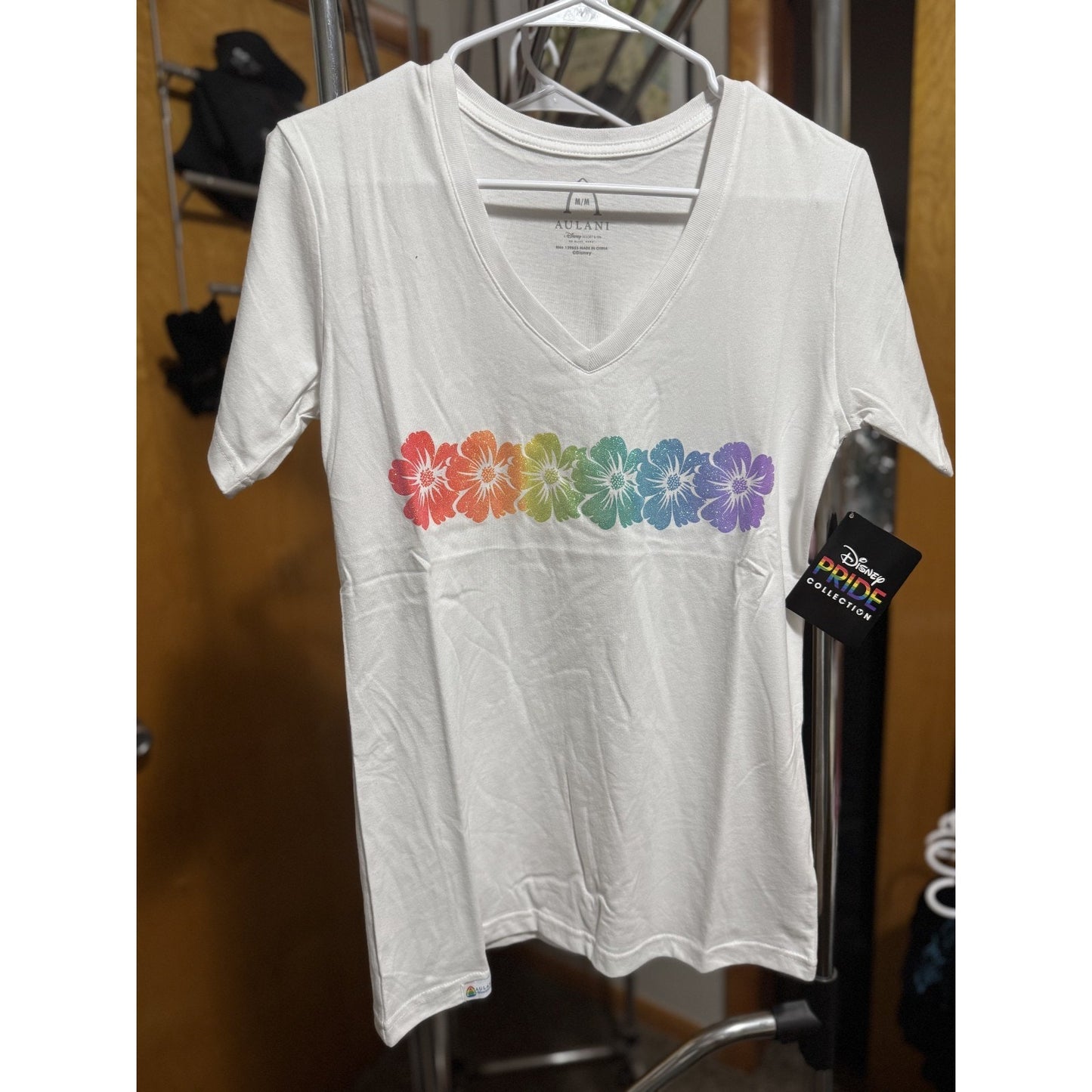 Disney Parks Aluani Pride Collection Rainbow Tee Size M
