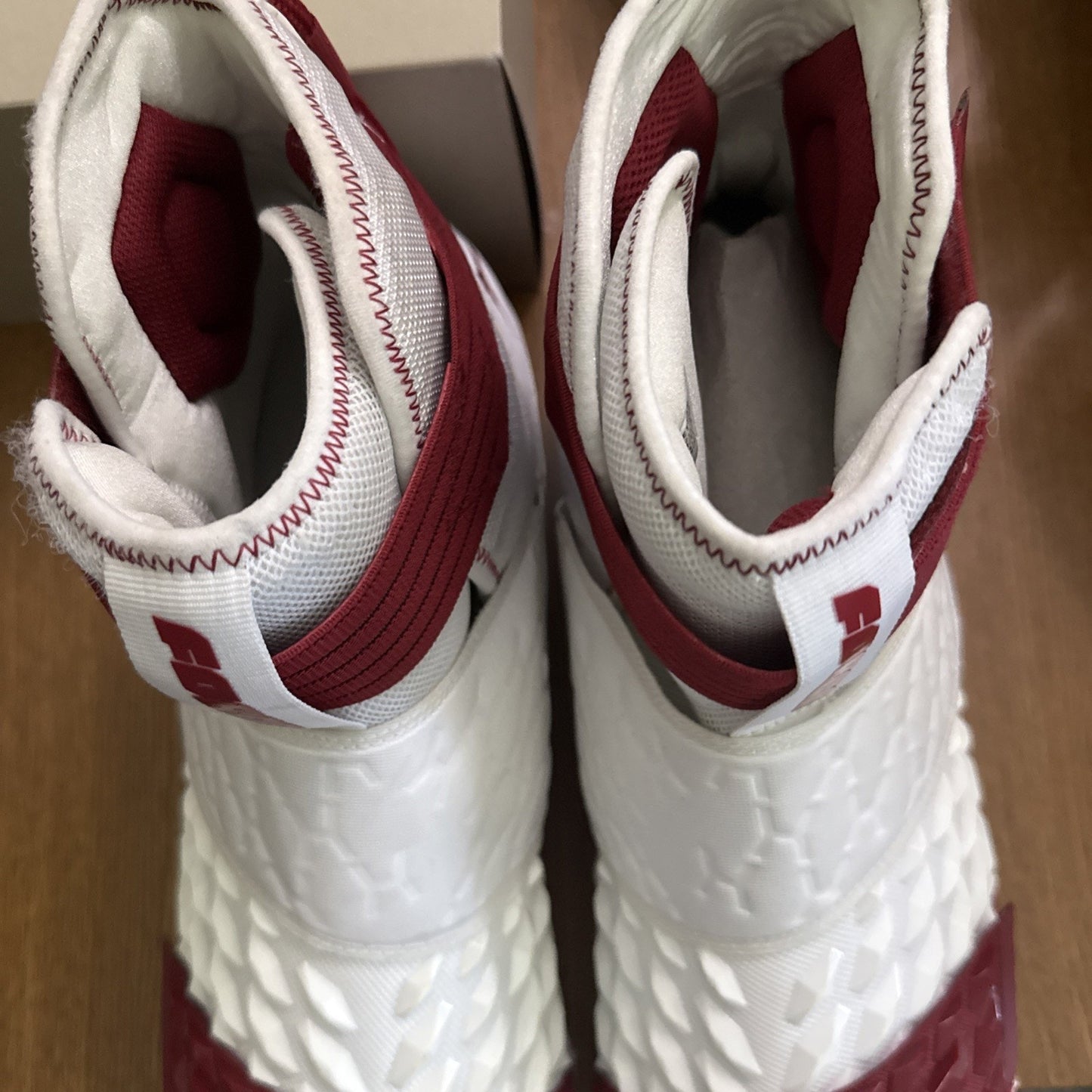 Size 18 Jordan Force Cleat Cv1665-100 Oklahoma University OU“Sample” Pair