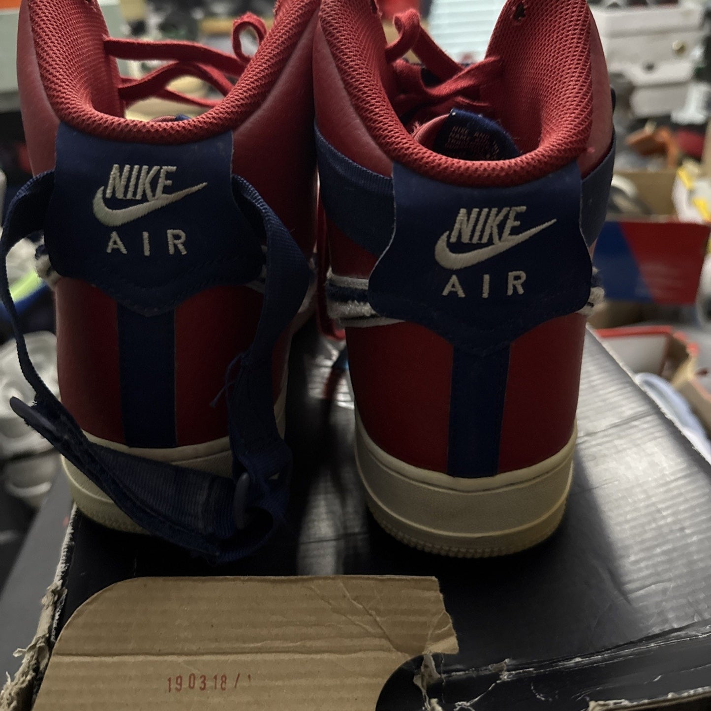 Size 10.5 - Nike Air Force 1 '07 LV8 High Red BS492