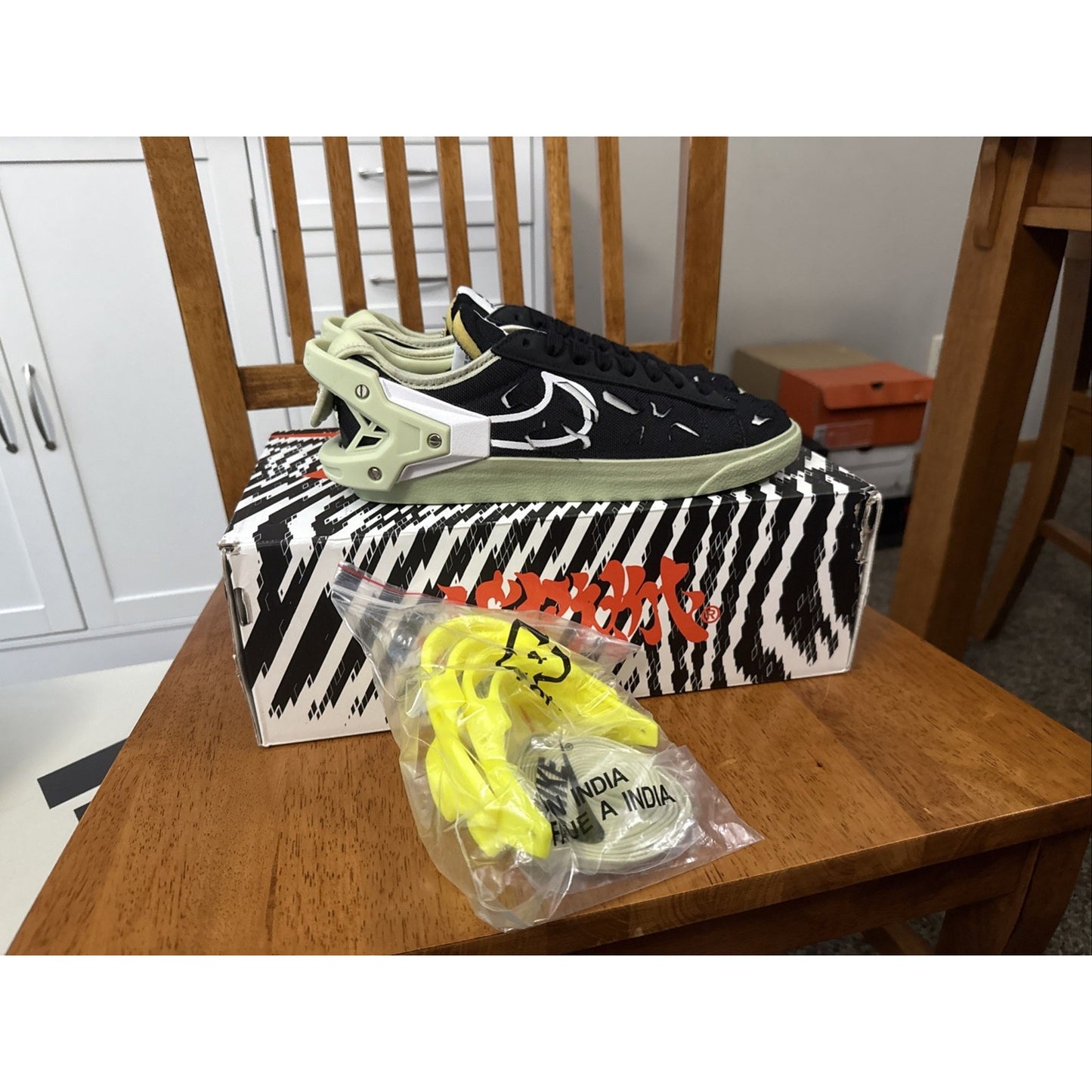 Size 5 - Nike Acronym x Blazer Low Black Olive Aura BS152