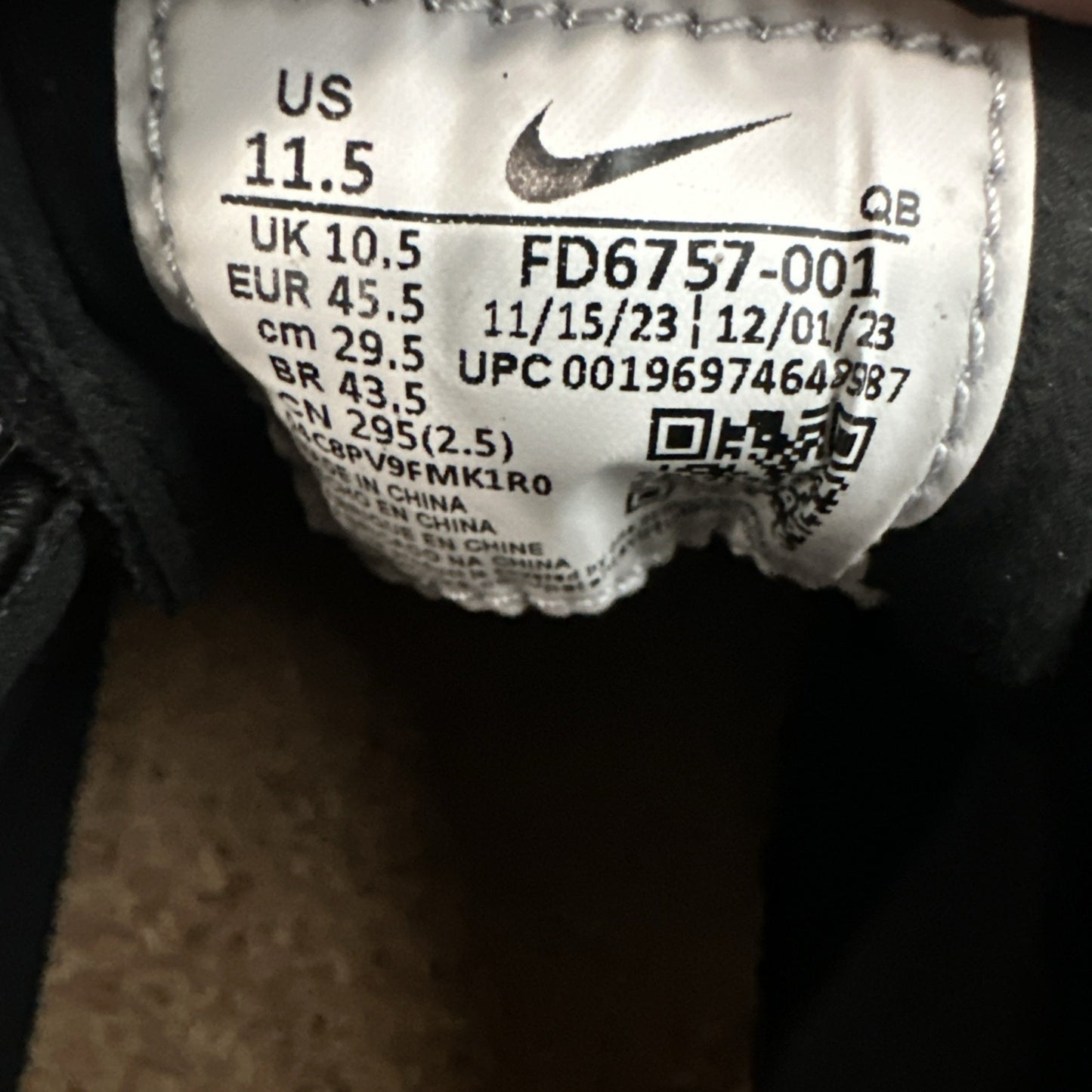 Size 11.5 - Nike Zoom Stefan Janoski+ SB Black White