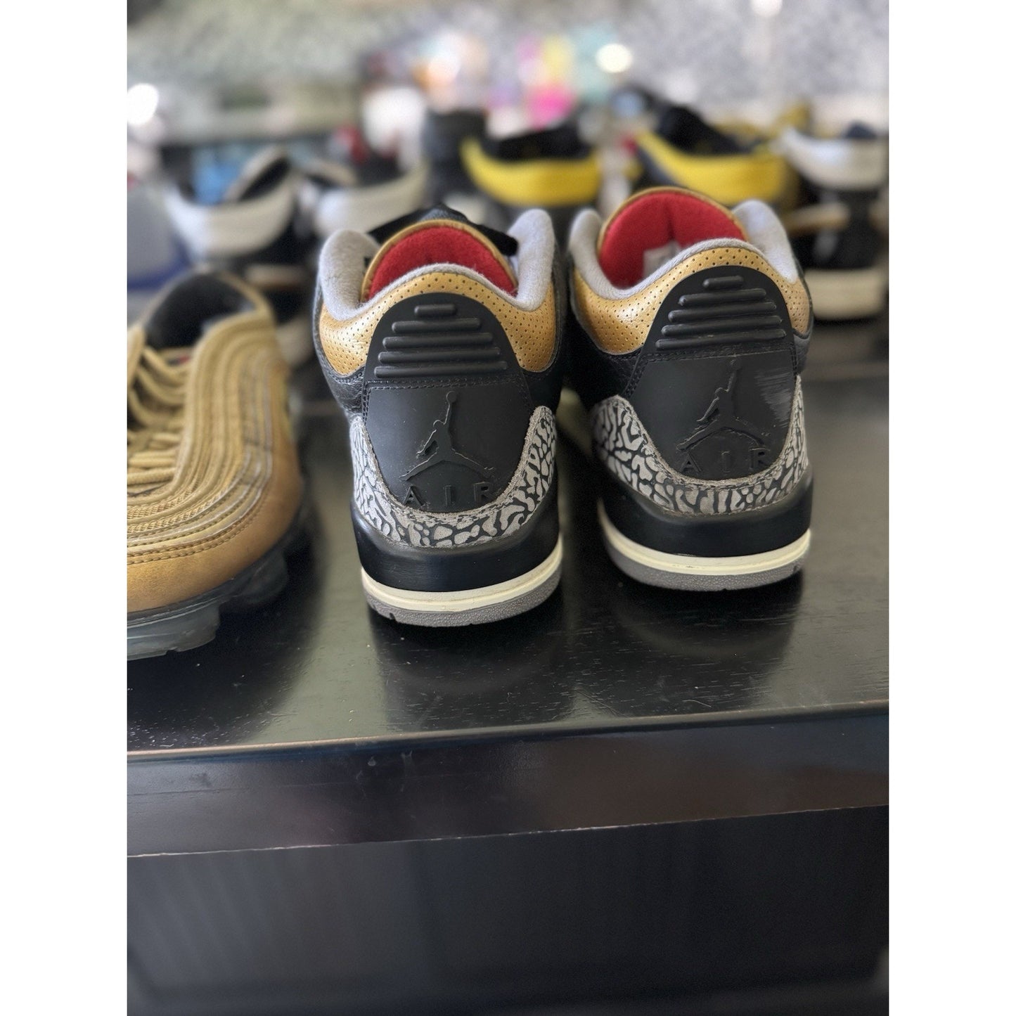 Size 9.5 - Jordan 3 Retro Mid Black Gold W NBS158