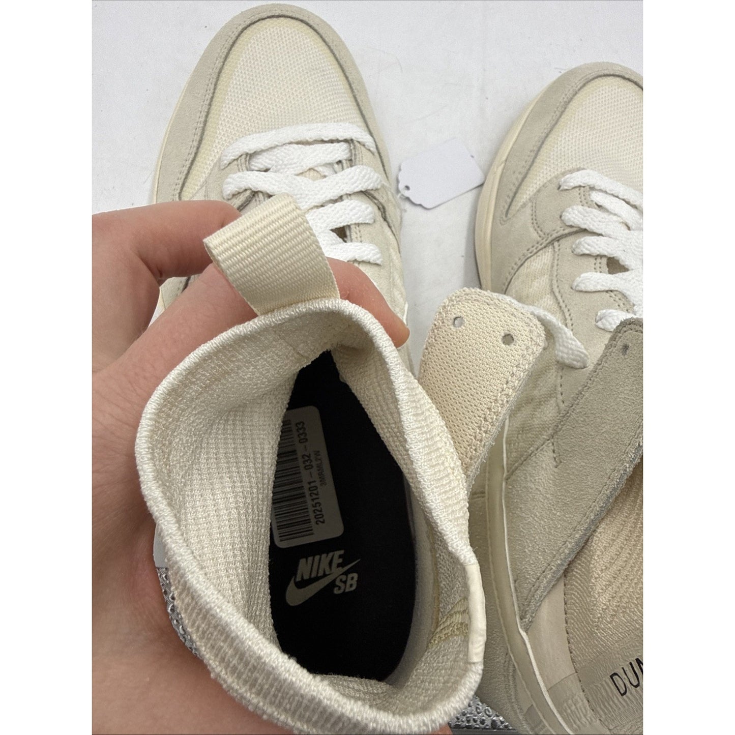 SAMPLE 1 OF 1 Nike SB Zoom Dunk High Elite Cream Gum Yellow (Size 9) Unreleased